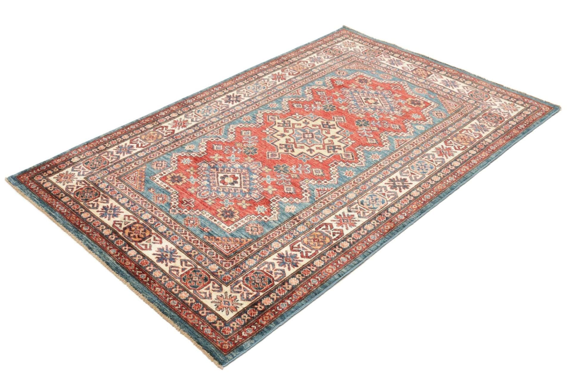 Kazak Orientteppich 123 × 184 cm aus Wolle, handgeknüpft