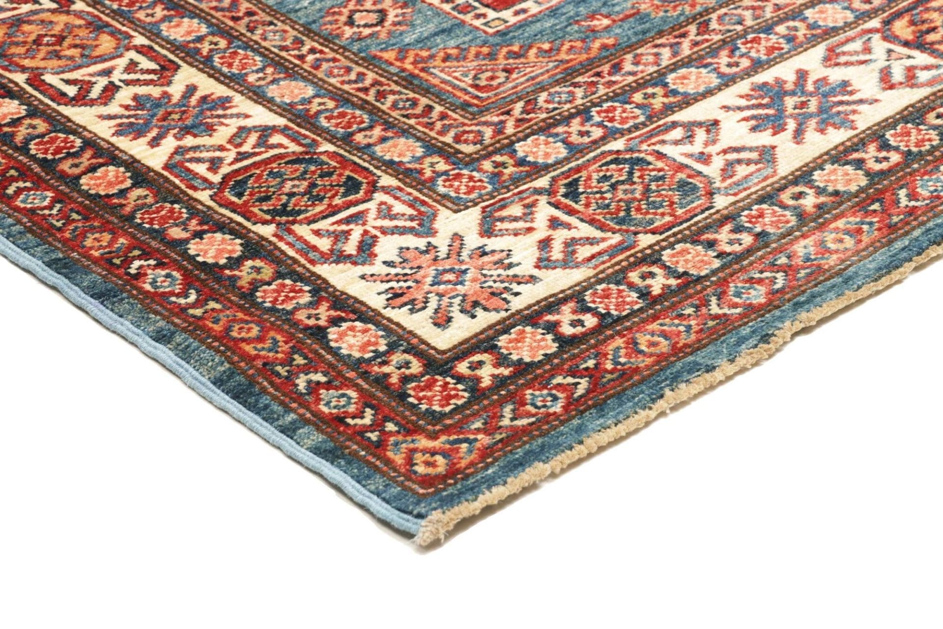Kazak Orientteppich 123 × 184 cm aus Wolle, handgeknüpft