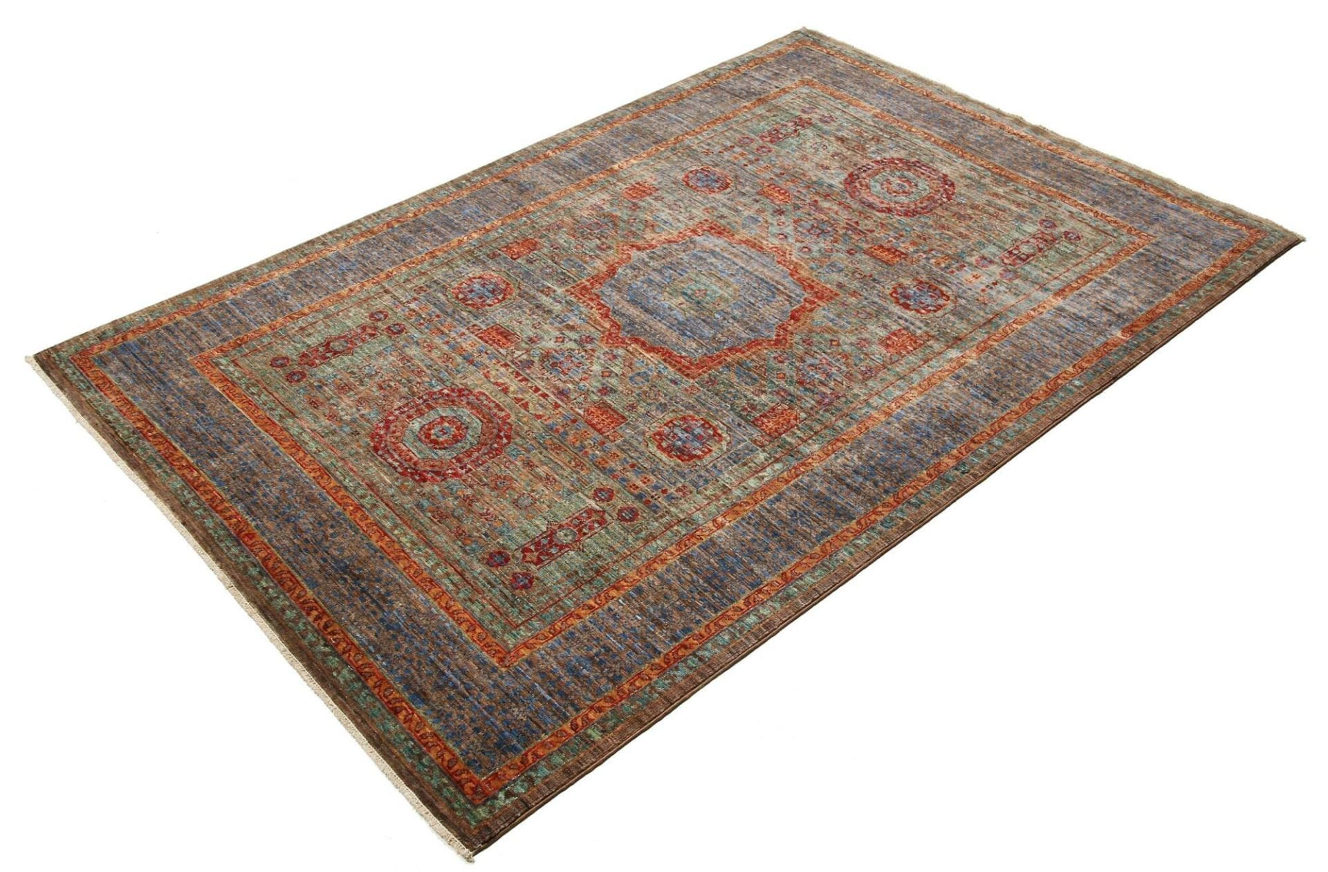 Mamluk Orientteppich 128 × 183 cm aus Wolle, handgeknüpft