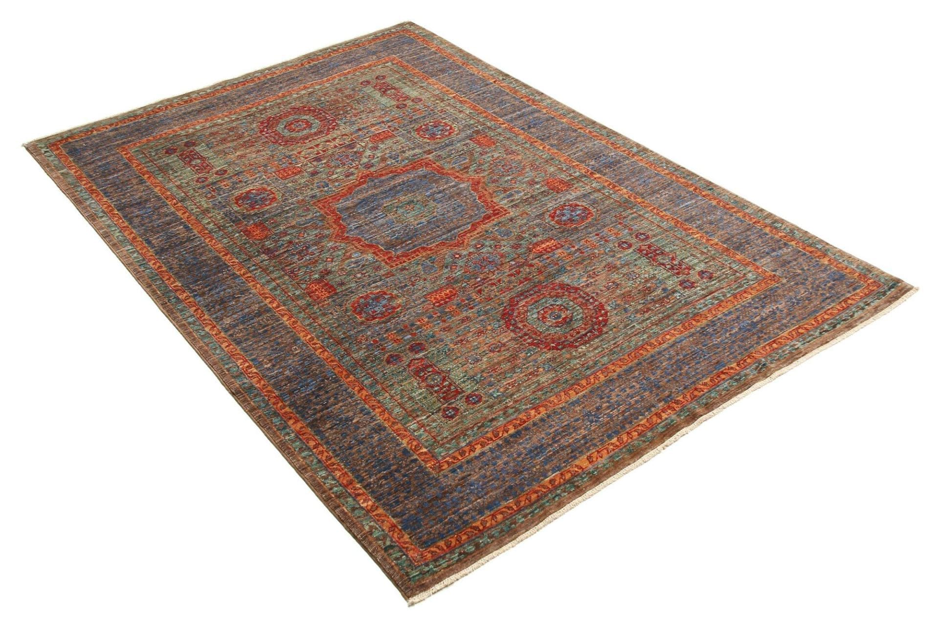 Mamluk Orientteppich 128 × 183 cm aus Wolle, handgeknüpft