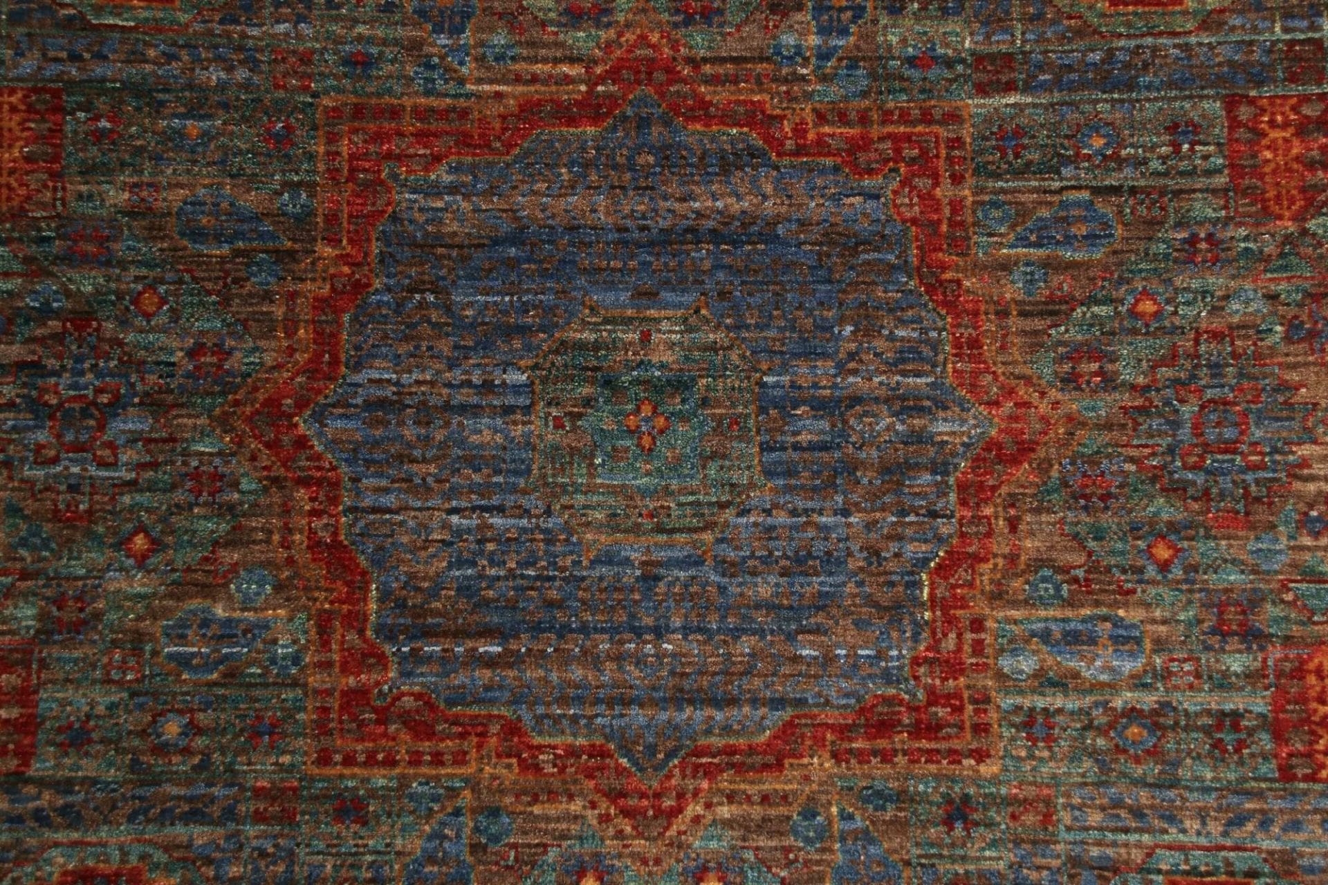 Mamluk Orientteppich 128 × 183 cm aus Wolle, handgeknüpft