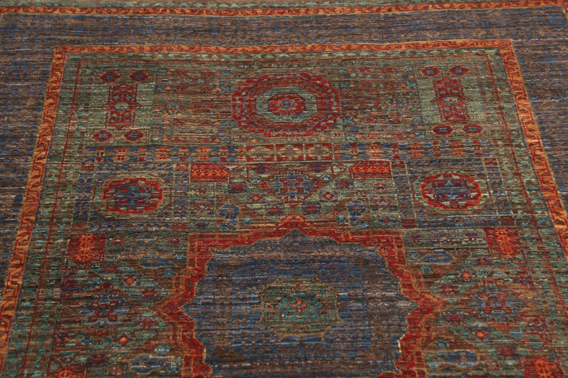 Mamluk Orientteppich 128 × 183 cm aus Wolle, handgeknüpft