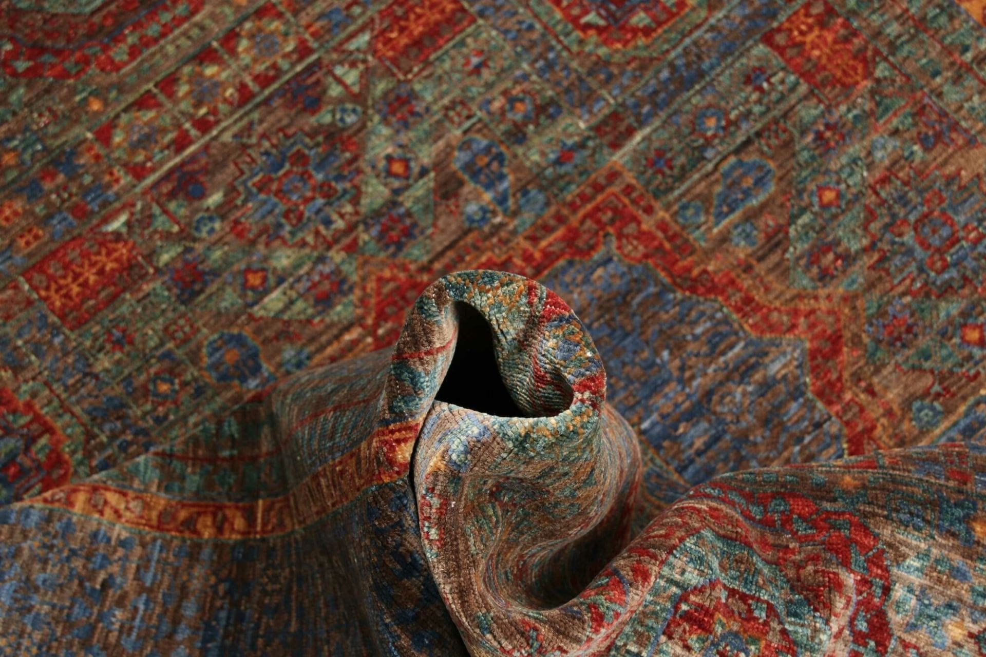Mamluk Orientteppich 128 × 183 cm aus Wolle, handgeknüpft