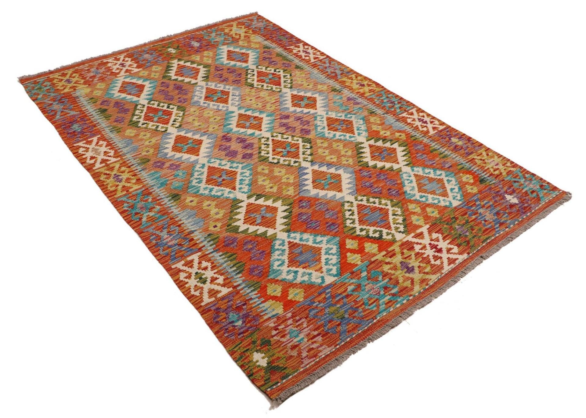 Kelim 130 × 194 cm aus Wolle, handgewebt