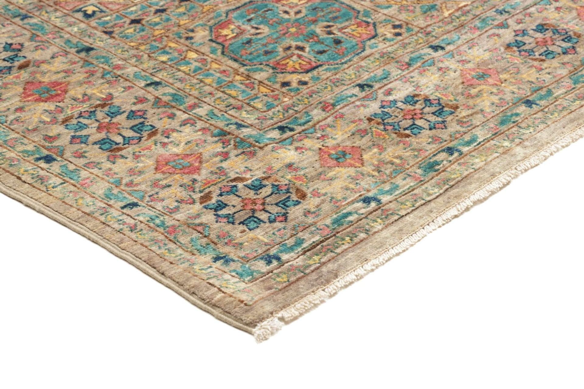 mamluk-teppich-153-x-199cm-handgeknupft-aus-schurwolle-orientteppich-4 Mamluk Orientteppich 153 × 199 cm aus Wolle, handgeknüpft