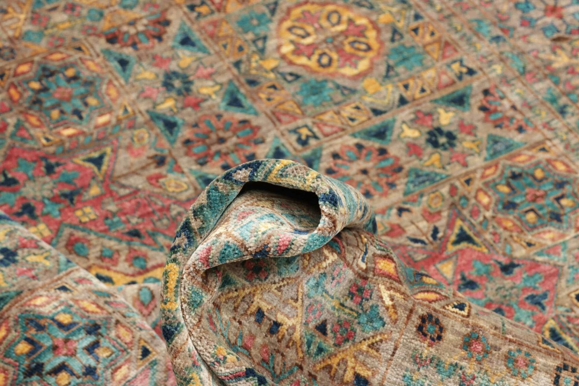 mamluk-teppich-153-x-199cm-handgeknupft-aus-schurwolle-orientteppich-8 Mamluk Orientteppich 153 × 199 cm aus Wolle, handgeknüpft