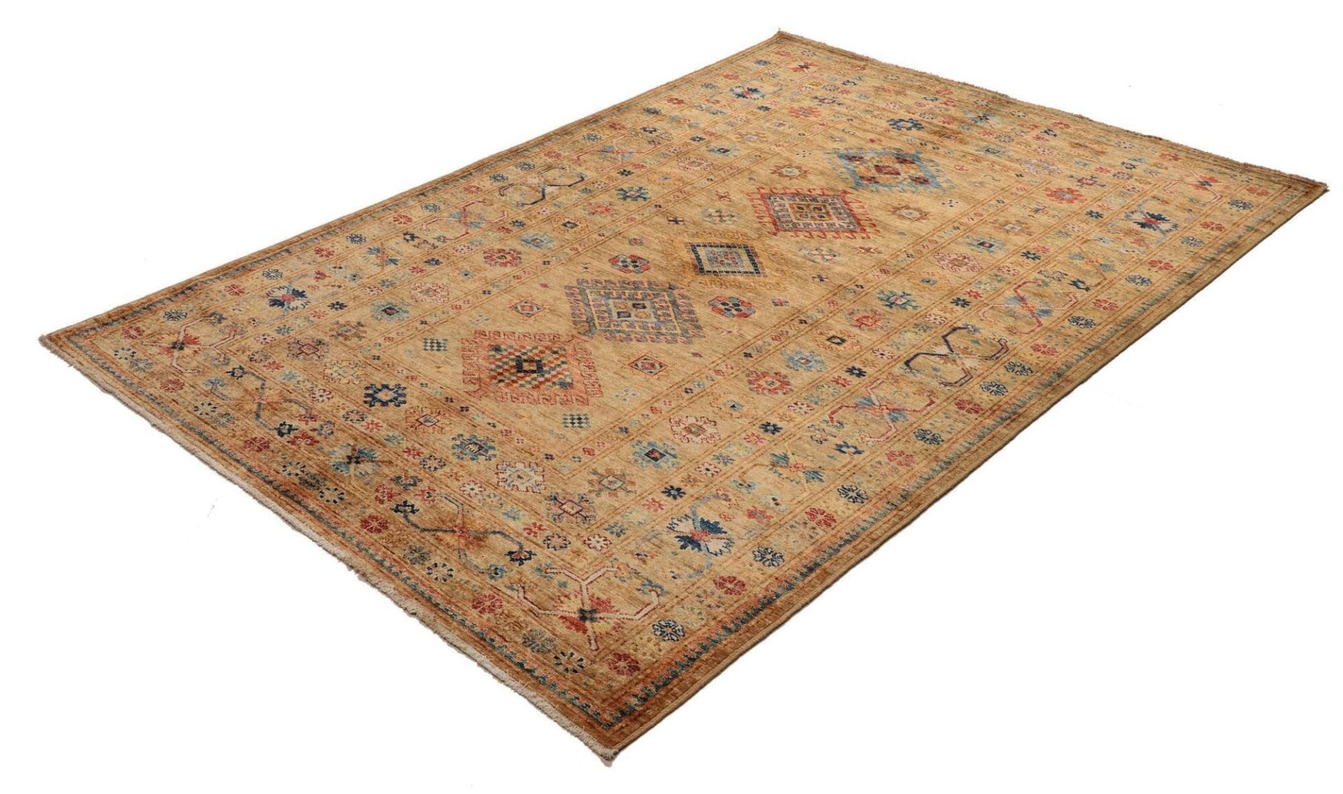 Kazak Orientteppich 152 × 205 cm aus Wolle, handgeknüpft