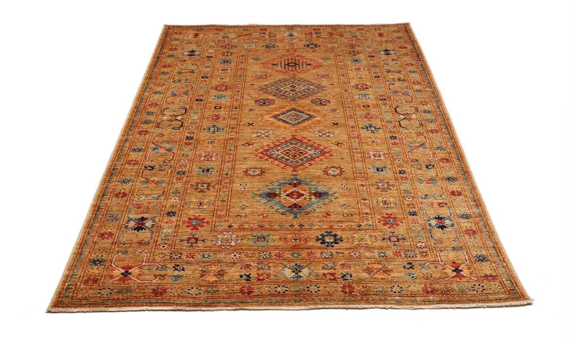 Kazak Orientteppich 152 × 205 cm aus Wolle, handgeknüpft
