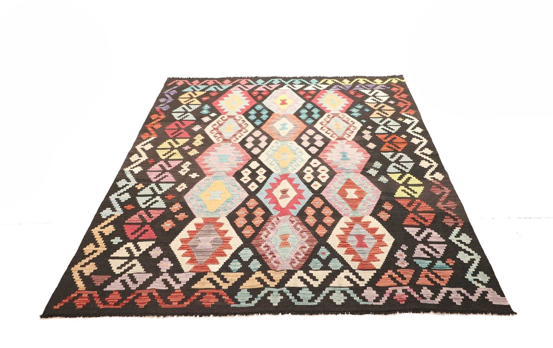 Kelim 160 × 204 cm aus Wolle, handgewebt