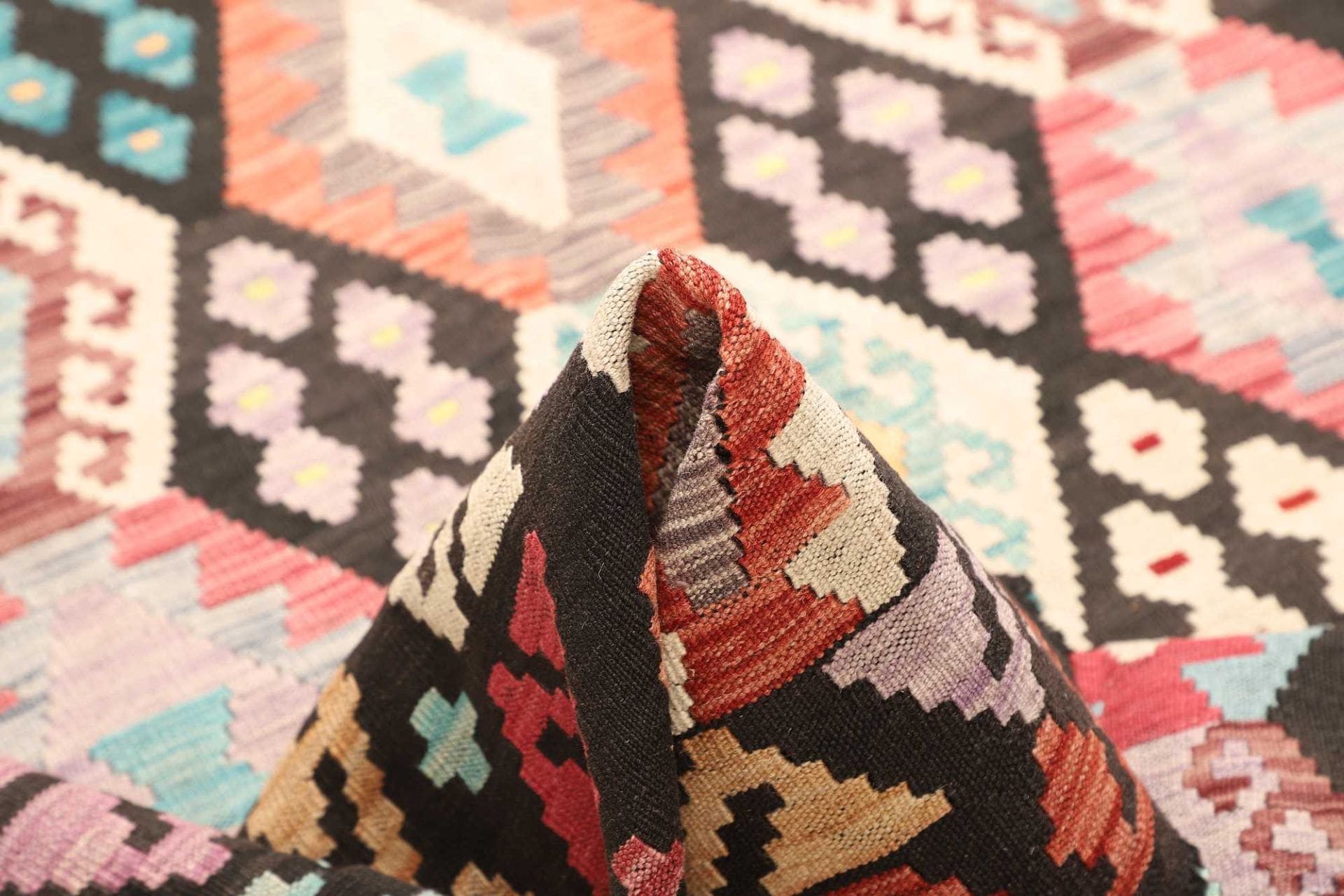 Kelim 160 × 204 cm aus Wolle, handgewebt