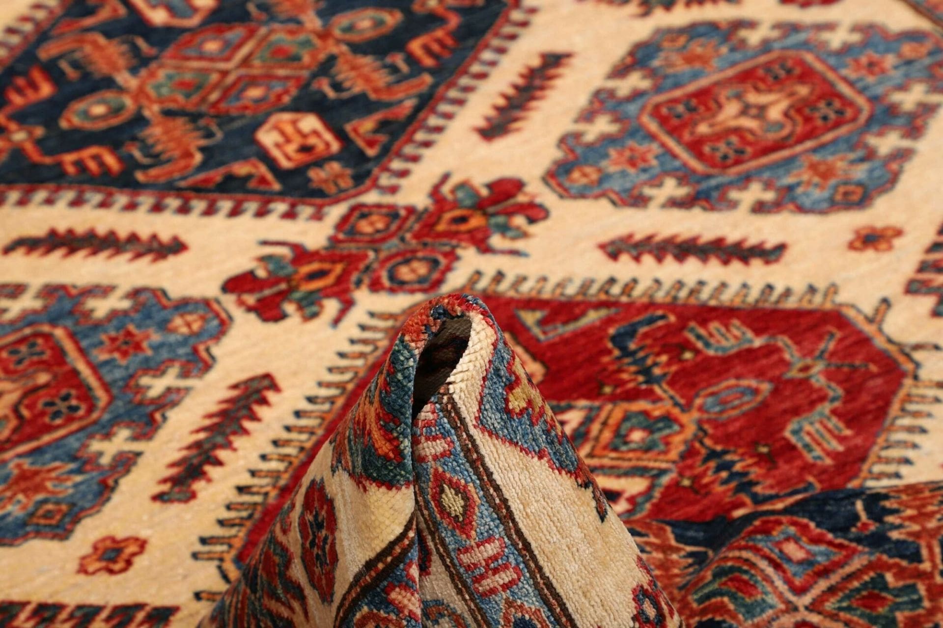Handgeknüpfter Kazak Orientteppich, 158 × 202 cm, Wolle