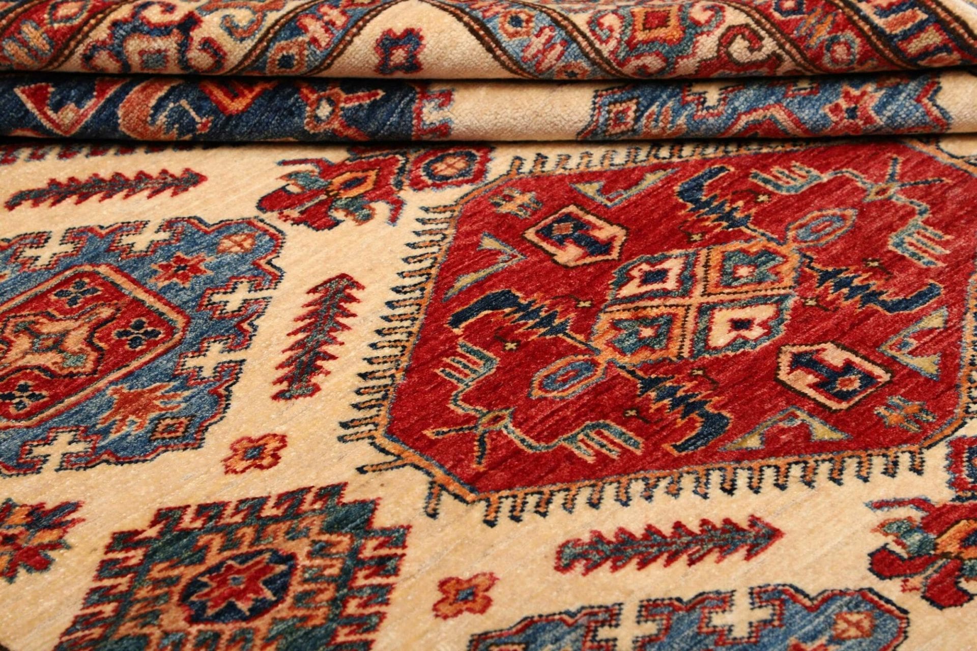 Handgeknüpfter Kazak Orientteppich, 158 × 202 cm, Wolle