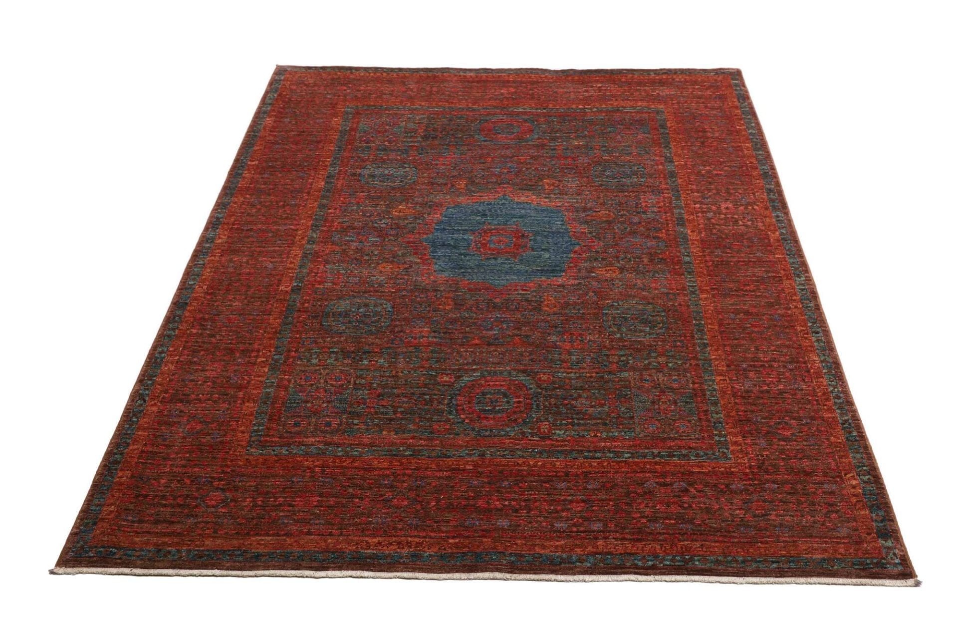 Handgeknüpfter Mamluk Orientteppich, 155 × 200 cm, Wolle