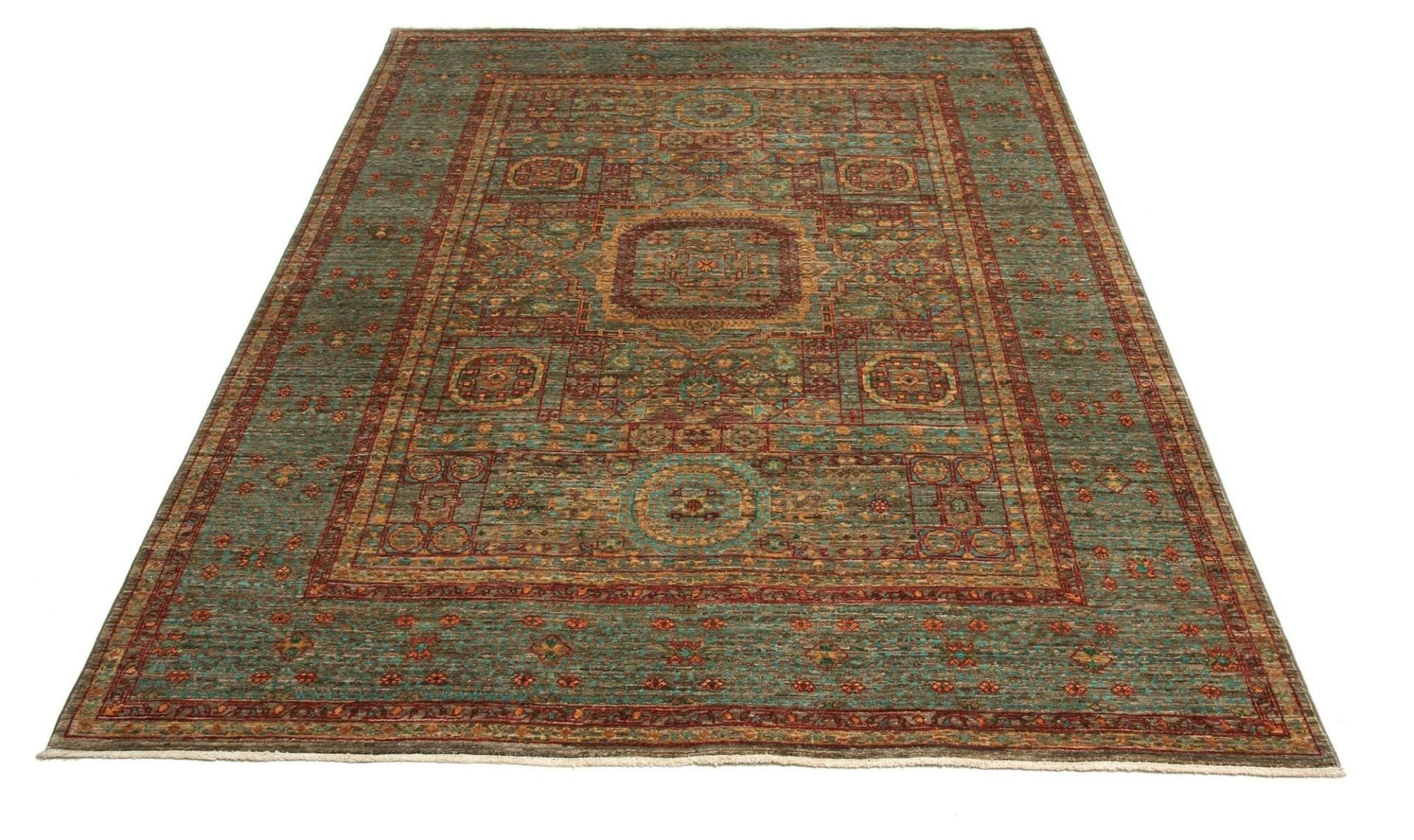 Mamluk Orientteppich aus Pakistan, 156 × 207 cm