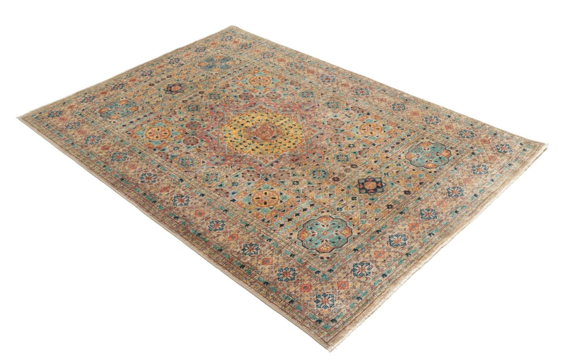Handgeknüpfter Mamluk Orientteppich 129 × 182 cm
