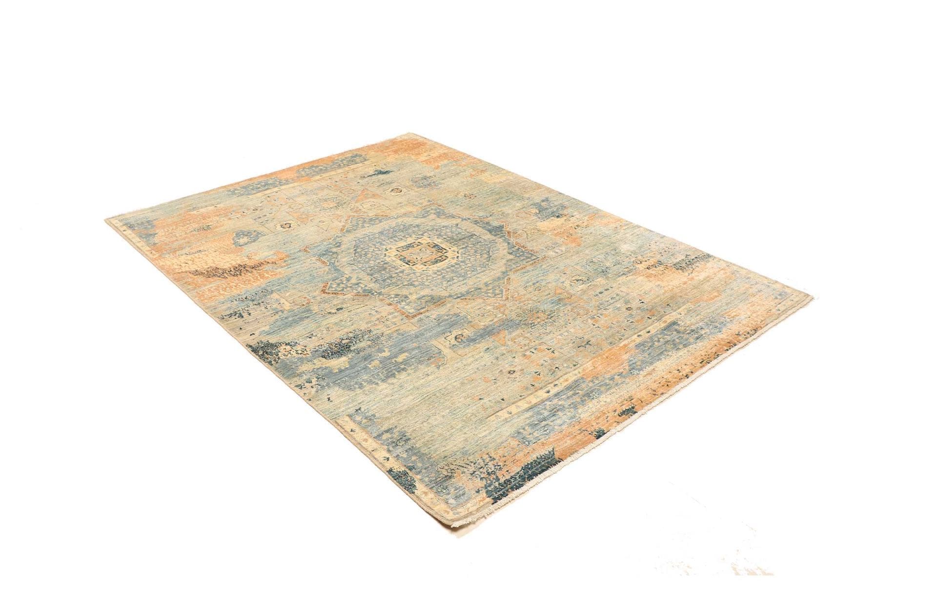 Mamluk Orientteppich 153 × 202 cm aus Wolle, handgeknüpft
