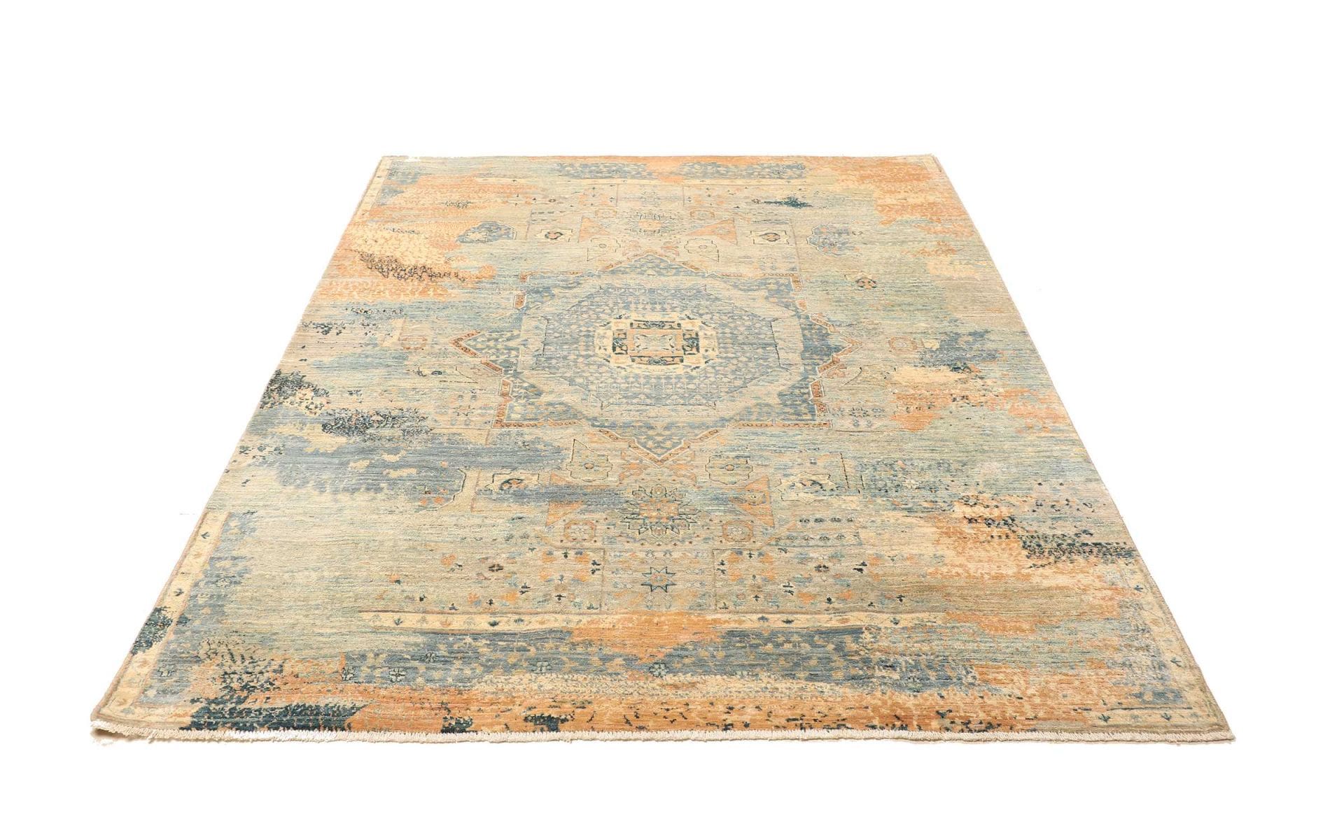 Mamluk Orientteppich 153 × 202 cm aus Wolle, handgeknüpft