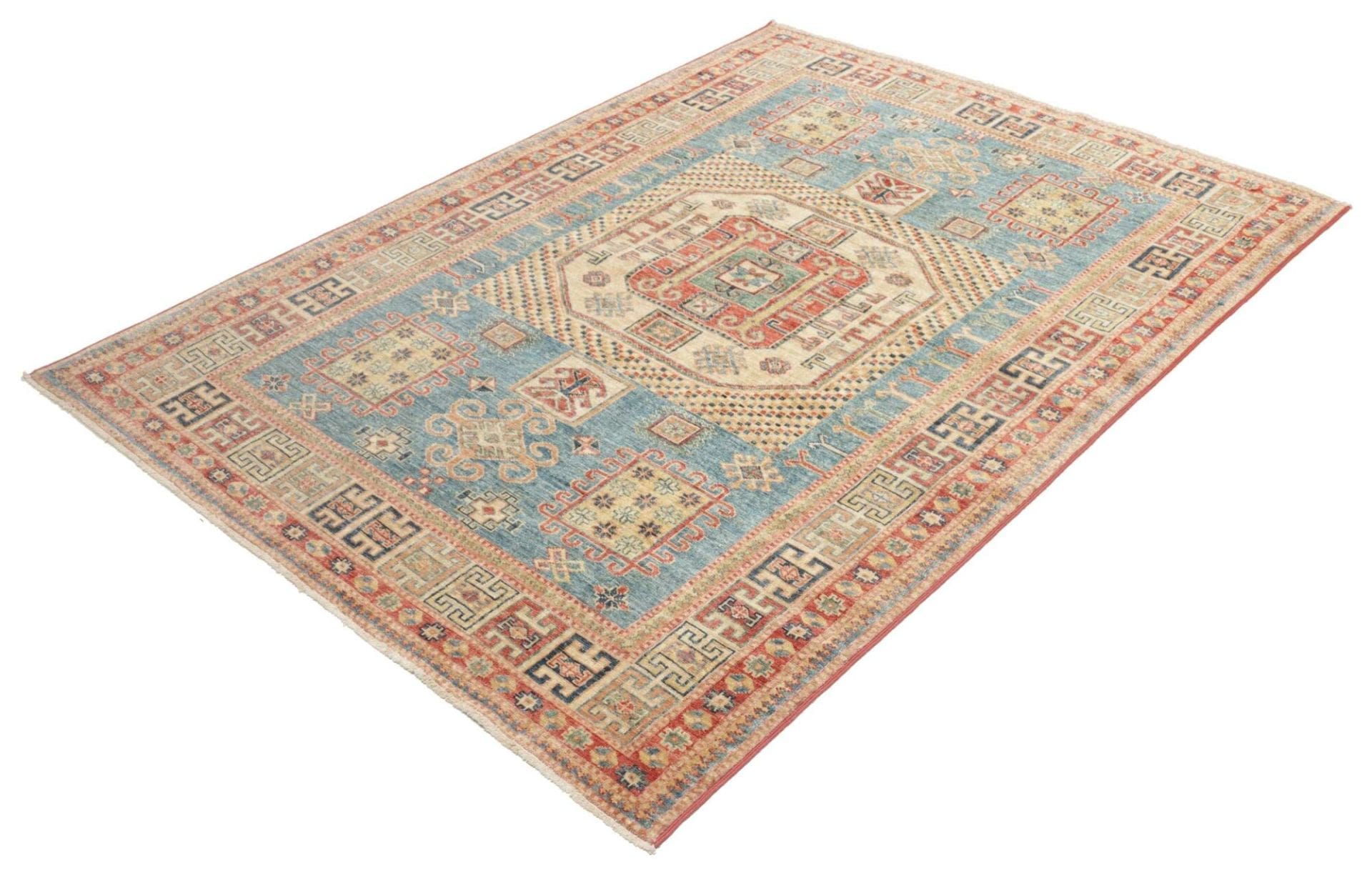 Handgeknüpfter Kazak Orientteppich, 146 × 195 cm, Wolle