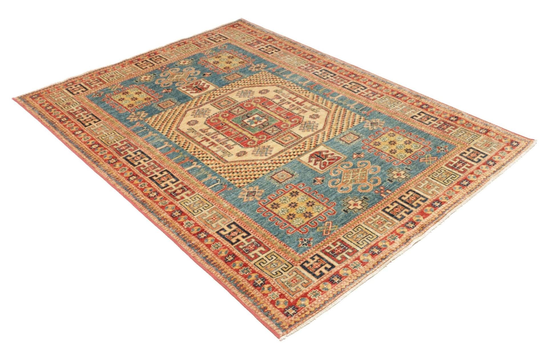 Handgeknüpfter Kazak Orientteppich, 146 × 195 cm, Wolle