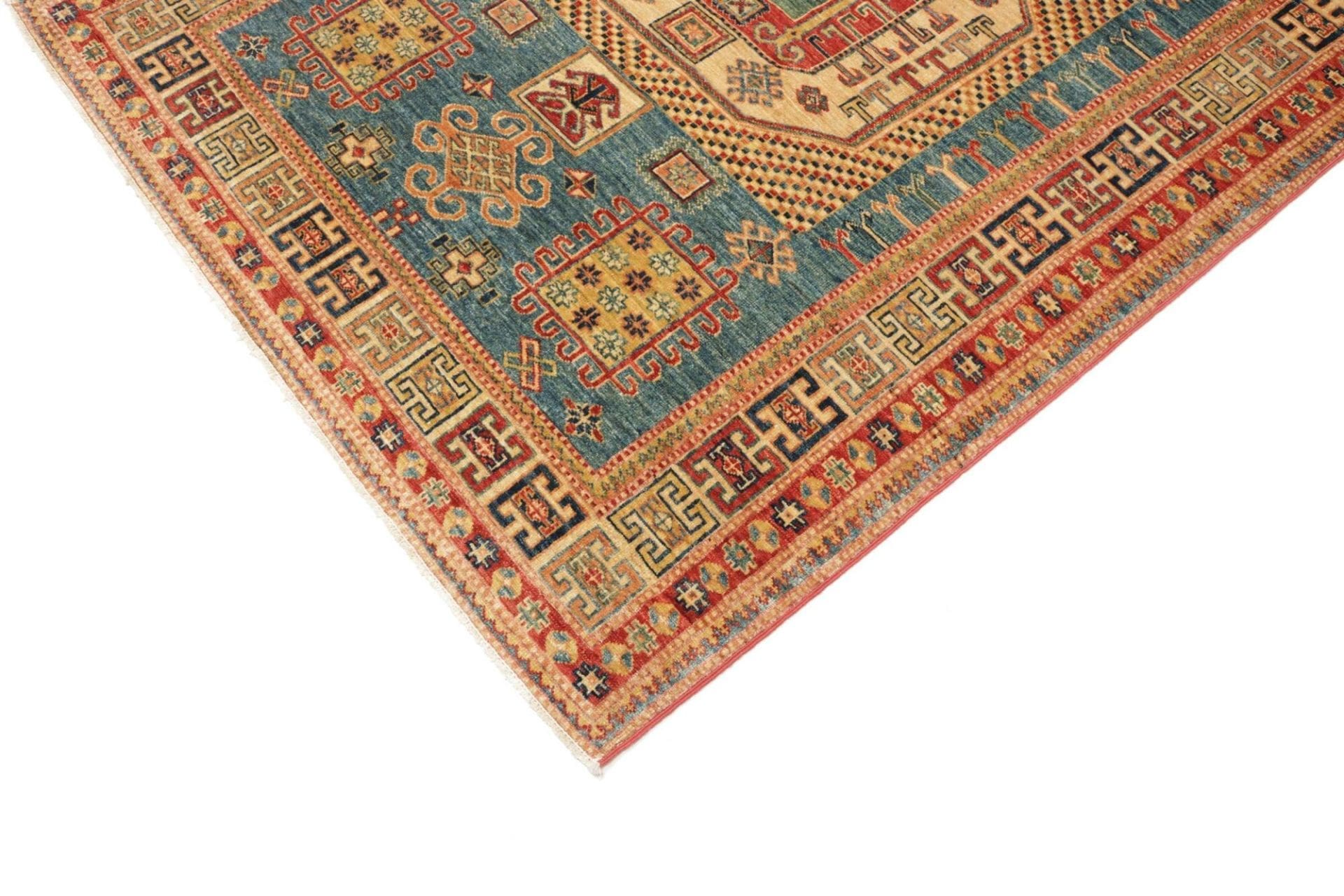 Handgeknüpfter Kazak Orientteppich, 146 × 195 cm, Wolle