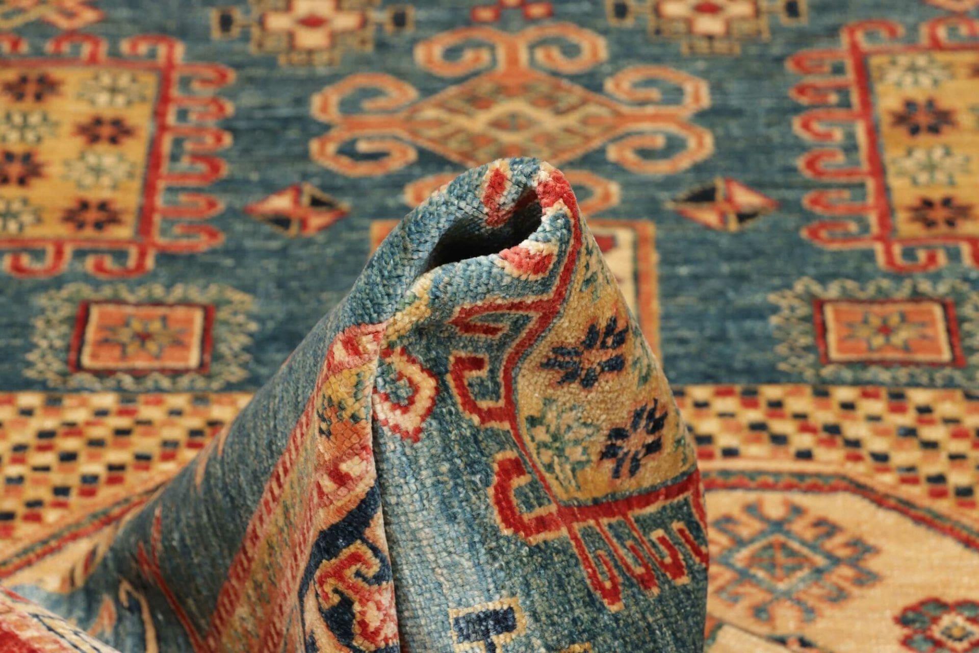 Handgeknüpfter Kazak Orientteppich, 146 × 195 cm, Wolle