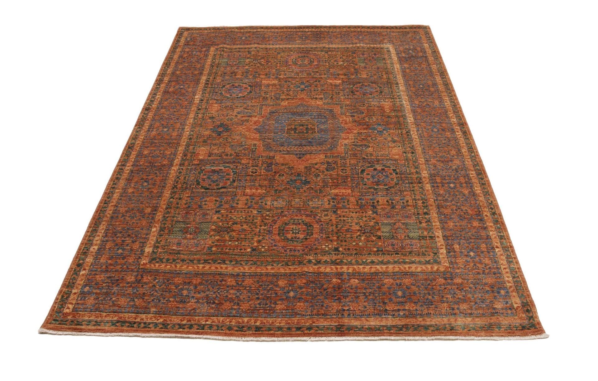 Mamluk Orientteppich 149 × 200 cm aus Wolle, handgeknüpft