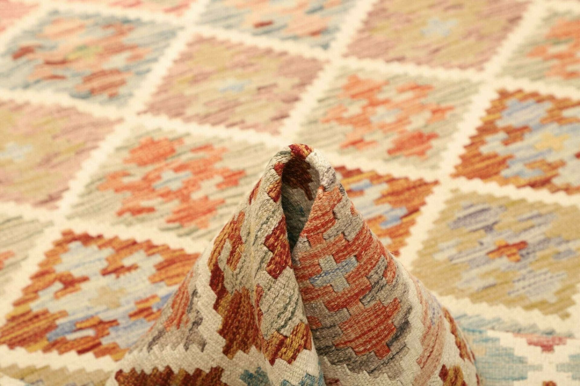 Handgewebter Kelim, 153 × 198 cm, Wolle