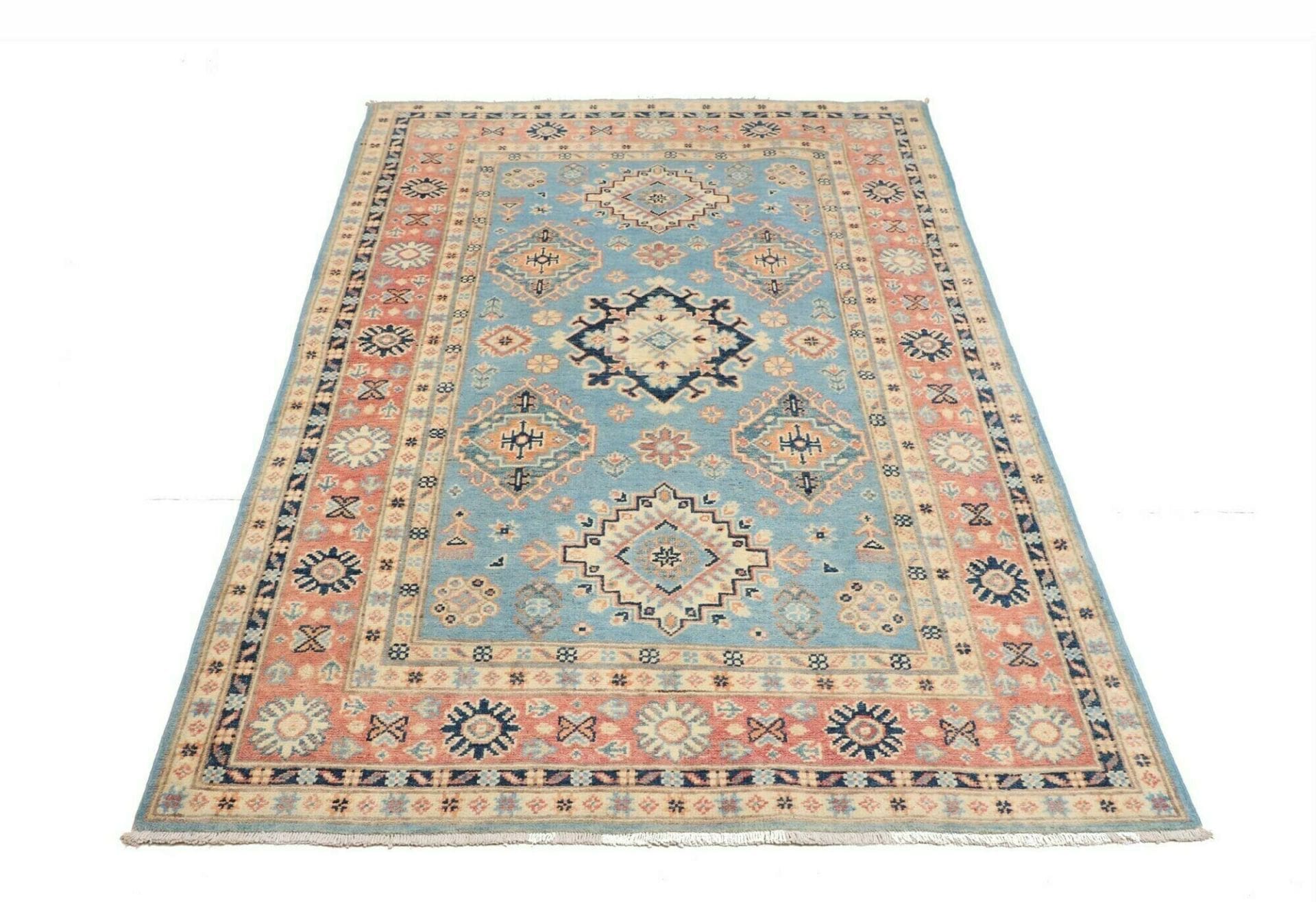 Handgeknüpfter Kazak Orientteppich, 123 × 176 cm, Wolle