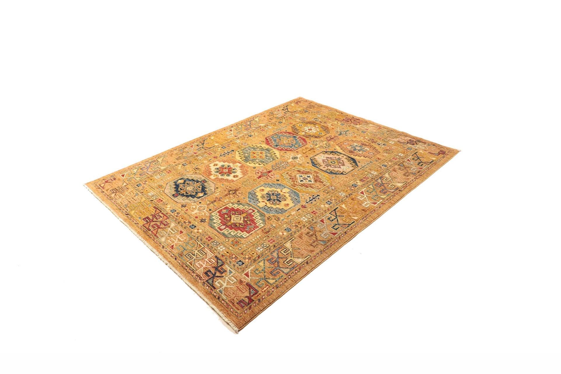 Handgeknüpfter Samarkand Orientteppich, 155 × 198 cm, Wolle