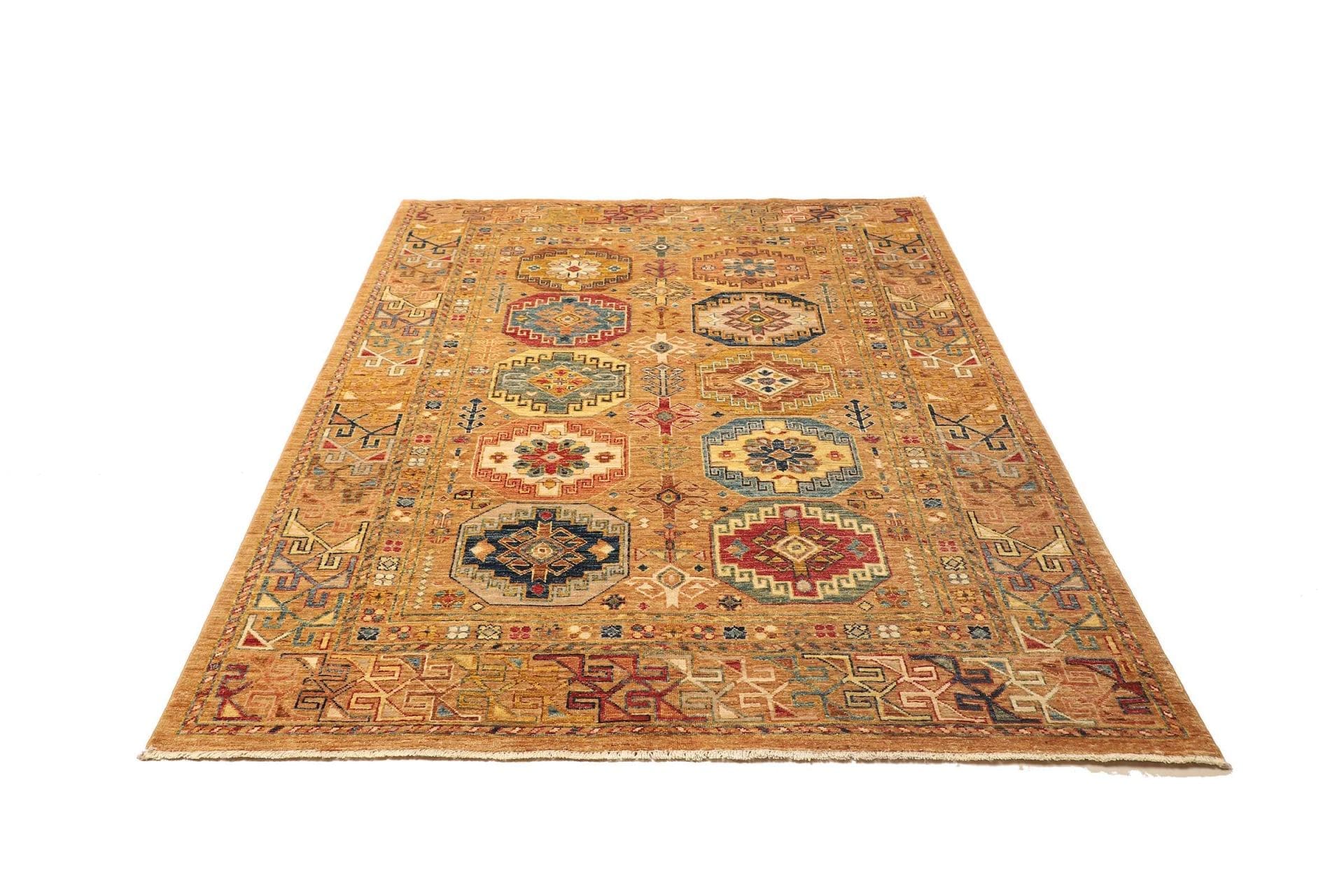 Handgeknüpfter Samarkand Orientteppich, 155 × 198 cm, Wolle