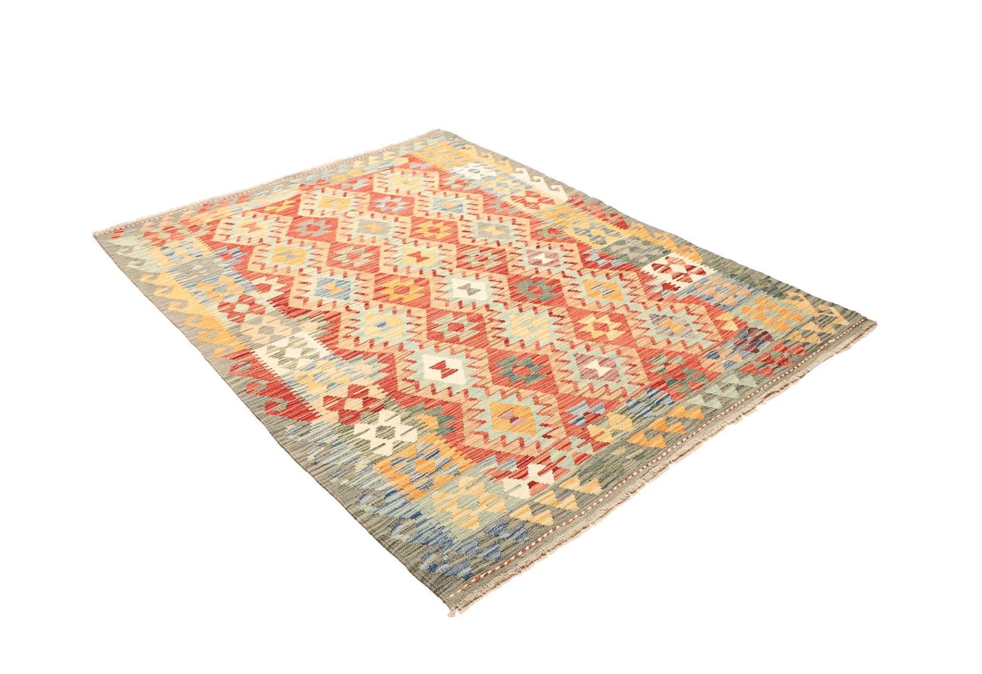 Kelim 152 × 201 cm aus Wolle, handgewebt