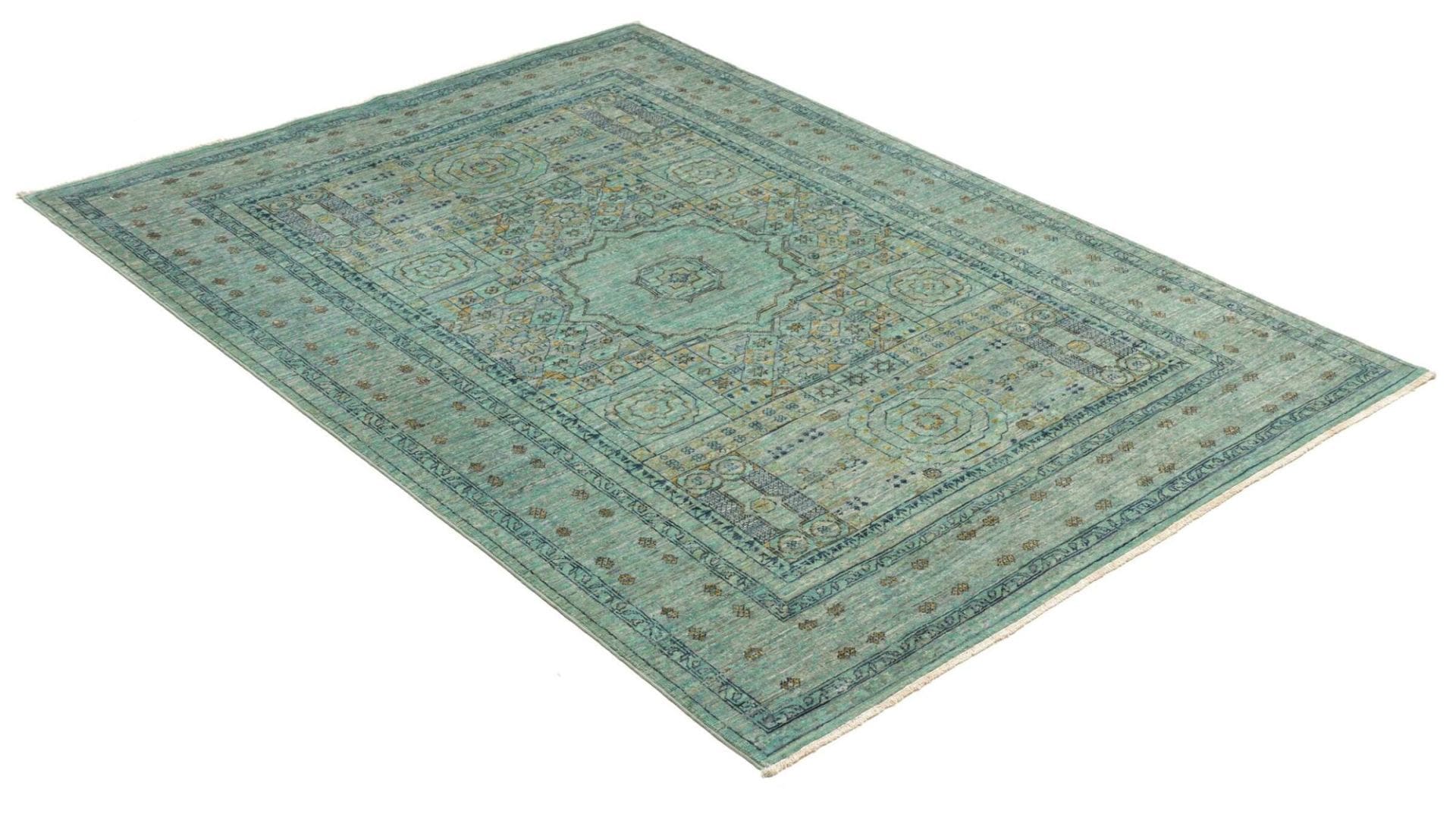 Mamluk Orientteppich 131 × 178 cm aus Wolle, handgeknüpft