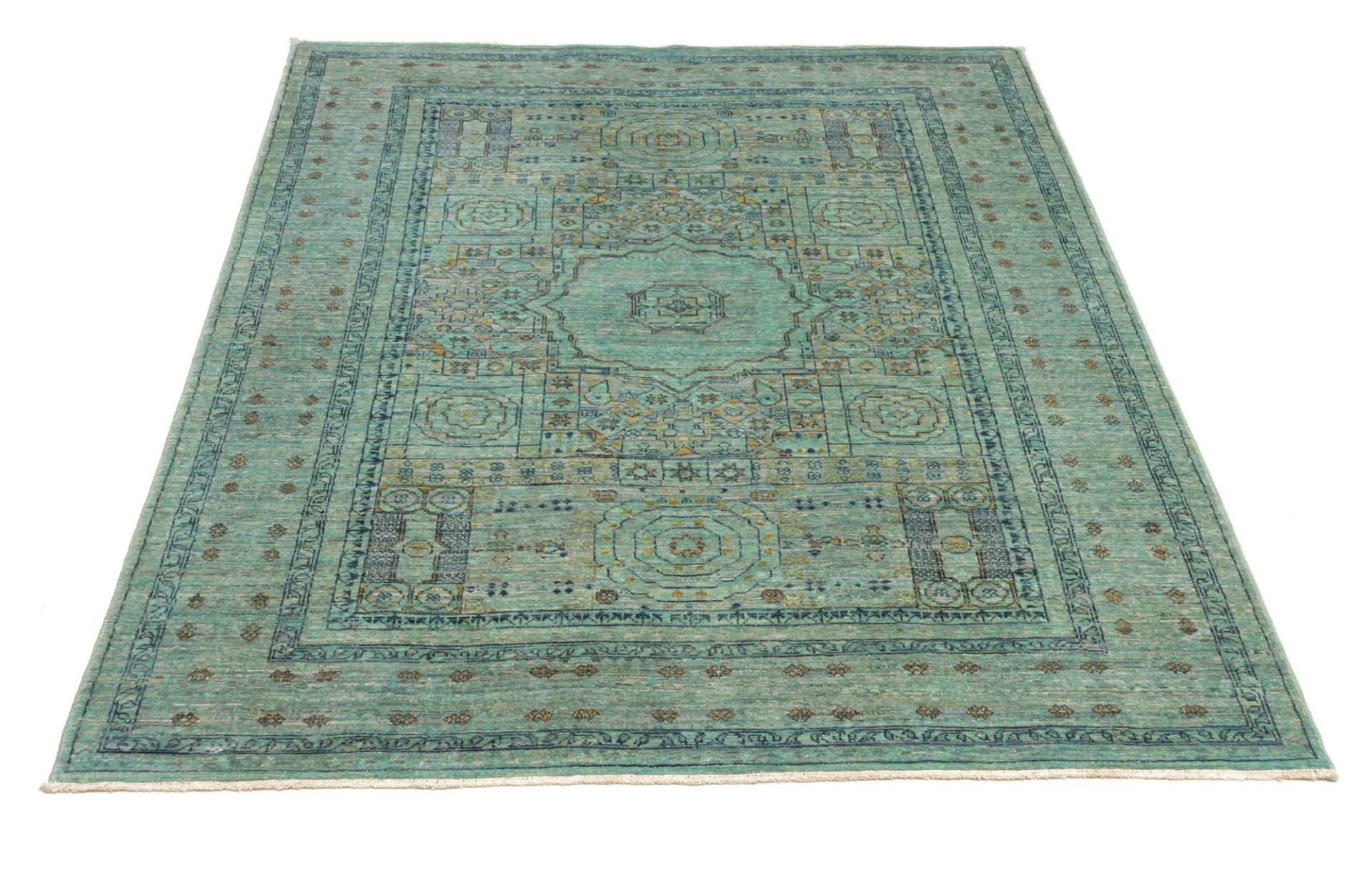 Mamluk Orientteppich 131 × 178 cm aus Wolle, handgeknüpft