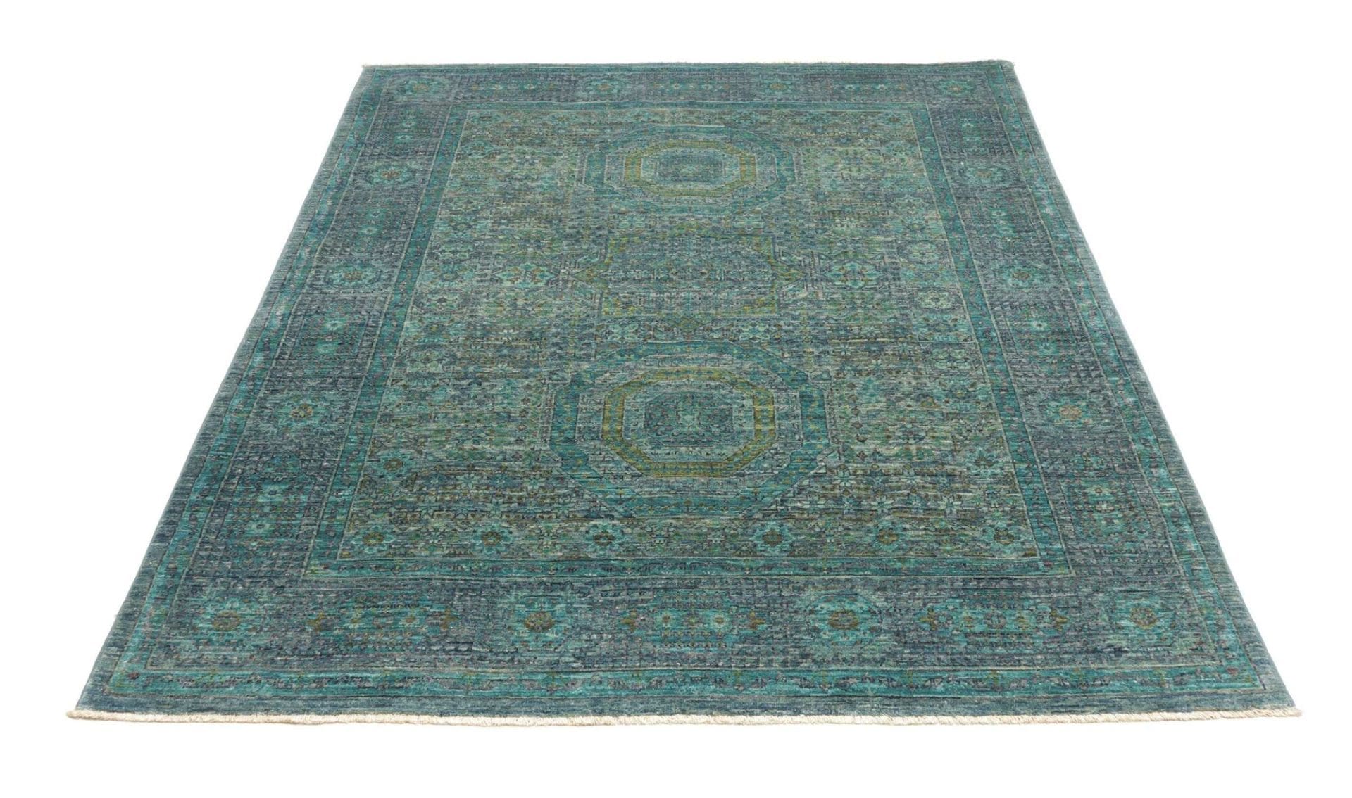 Mamluk Orientteppich 153 × 193 cm aus Wolle, handgeknüpft