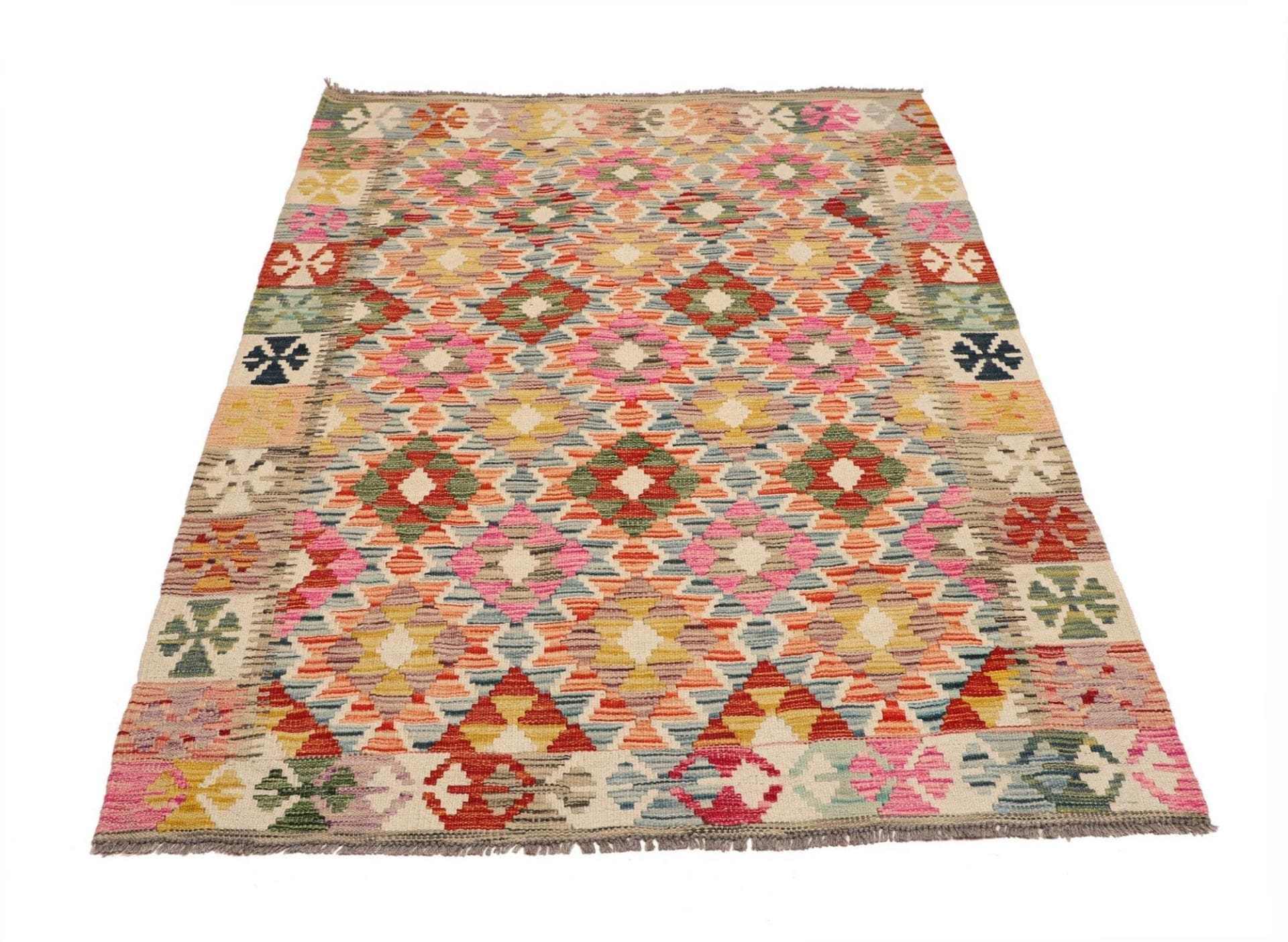 Kelim 127 × 179 cm aus Wolle, handgewebt