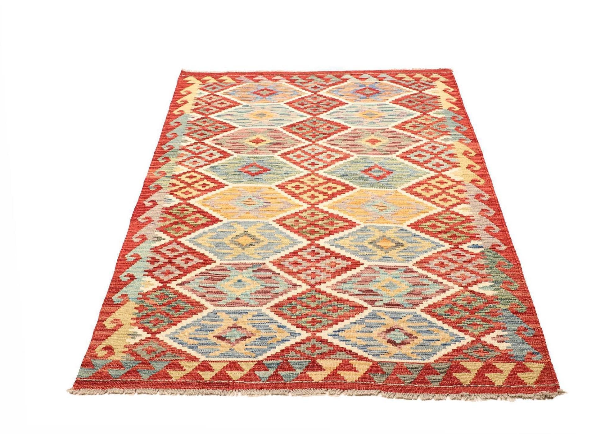 Kelim 128 × 182 cm aus Wolle, handgewebt