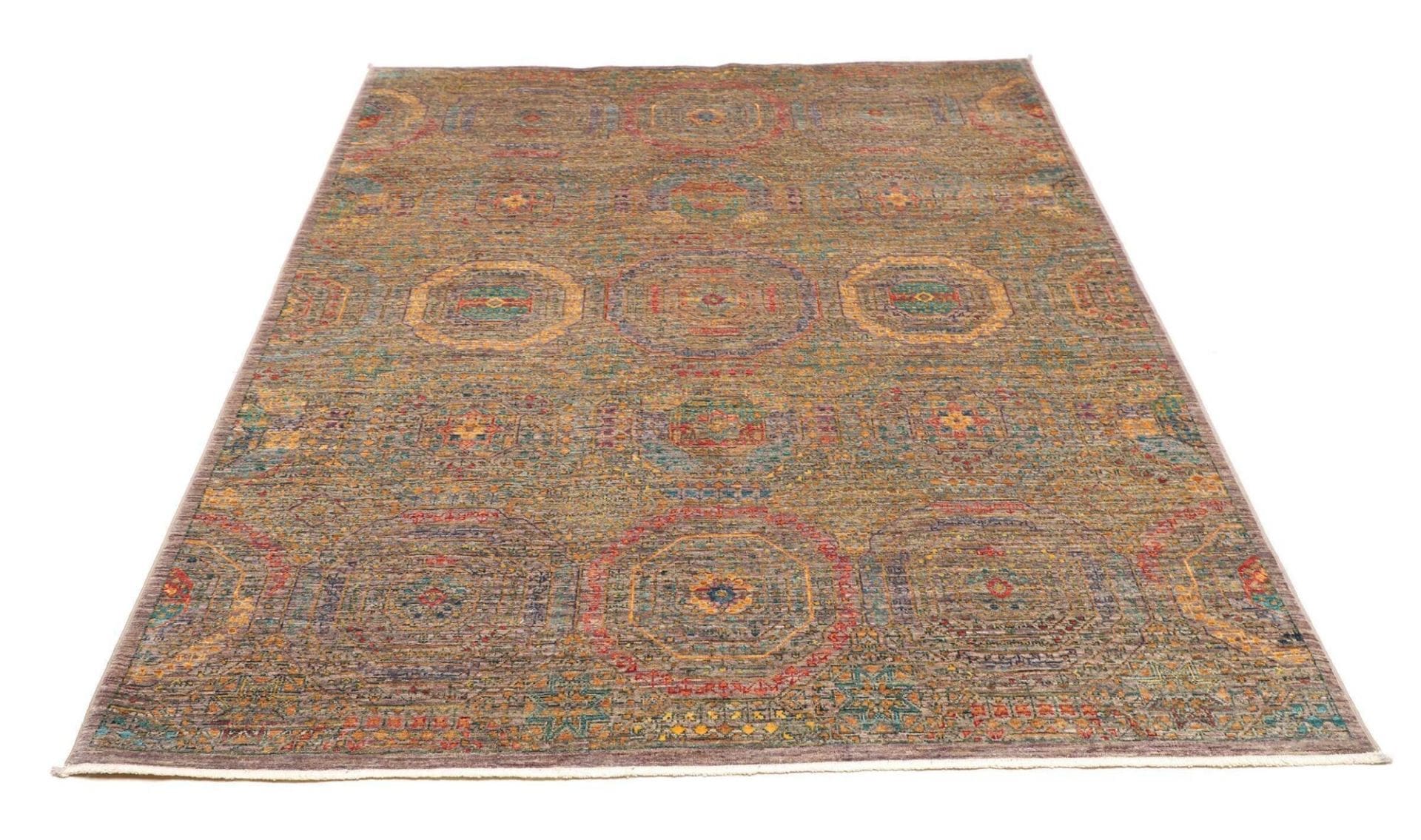 Handgeknüpfter Mamluk Orientteppich, 156 × 202 cm, Wolle