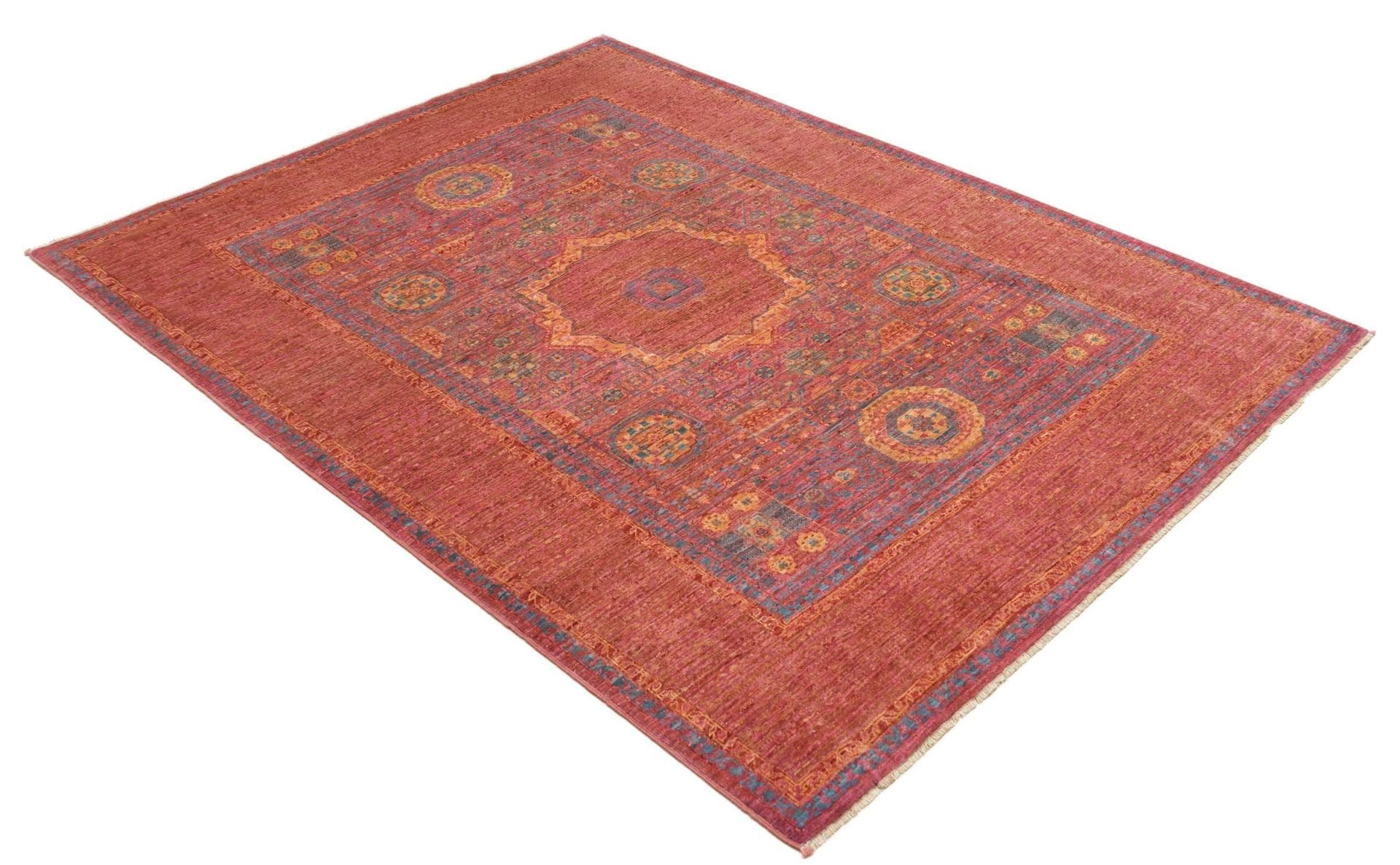 Mamluk Orientteppich 154 × 201 cm aus Wolle, handgeknüpft