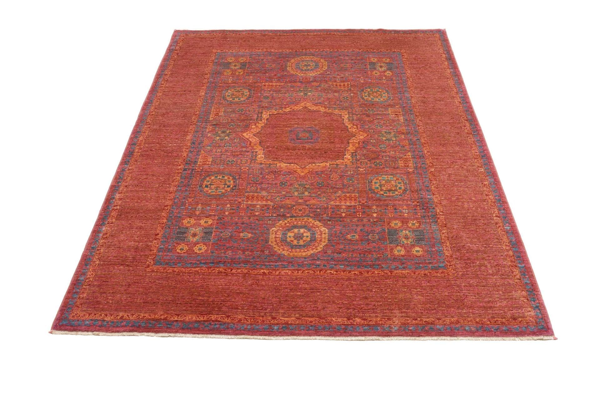 Mamluk Orientteppich 154 × 201 cm aus Wolle, handgeknüpft
