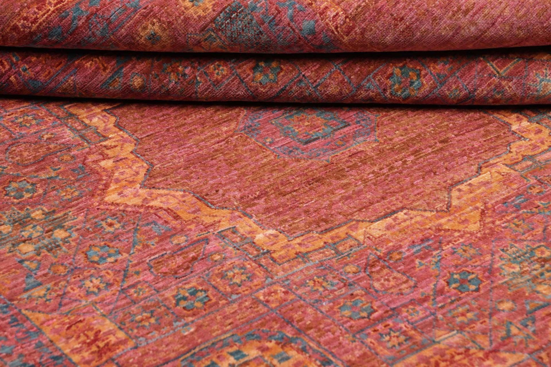 Mamluk Orientteppich 154 × 201 cm aus Wolle, handgeknüpft