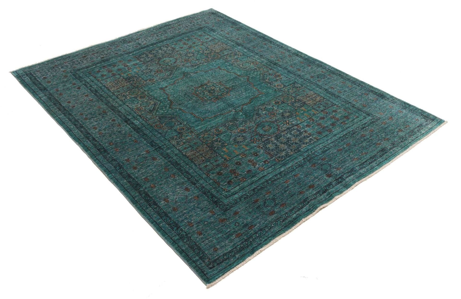 Handgeknüpfter Mamluk Orientteppich, 151 × 189 cm, Wolle