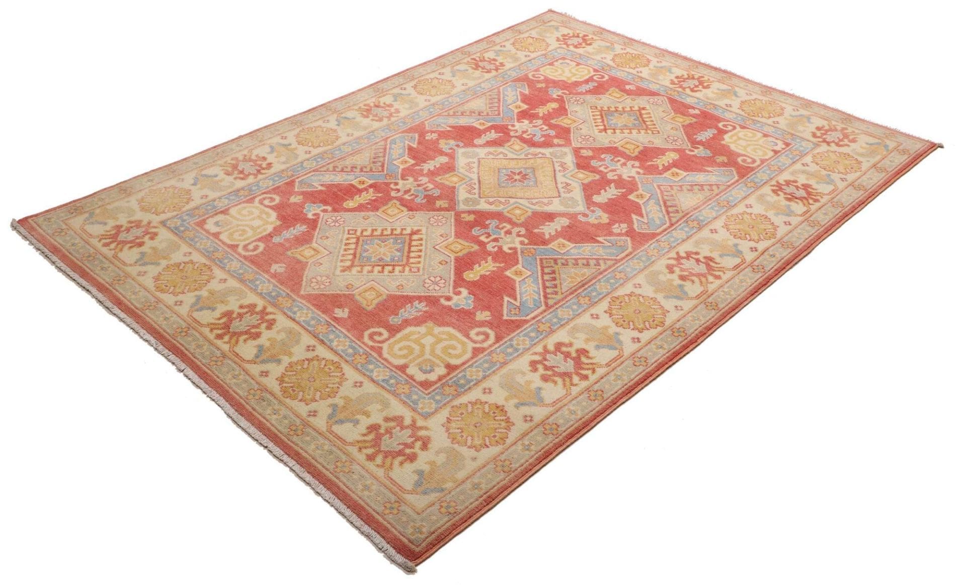 Kazak Orientteppich 153 × 202 cm aus Wolle, handgeknüpft