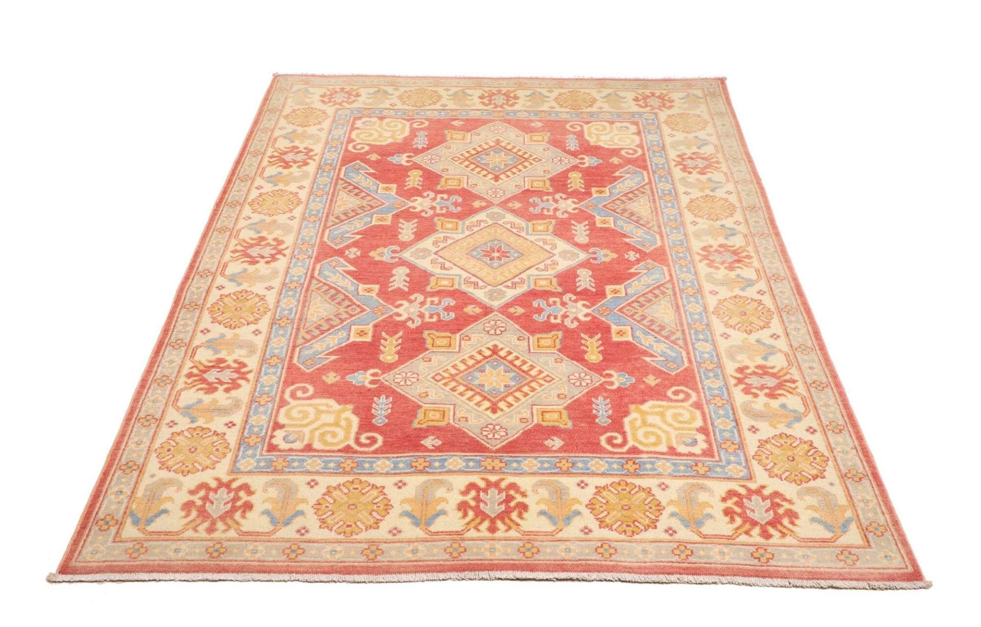 Kazak Orientteppich 153 × 202 cm aus Wolle, handgeknüpft
