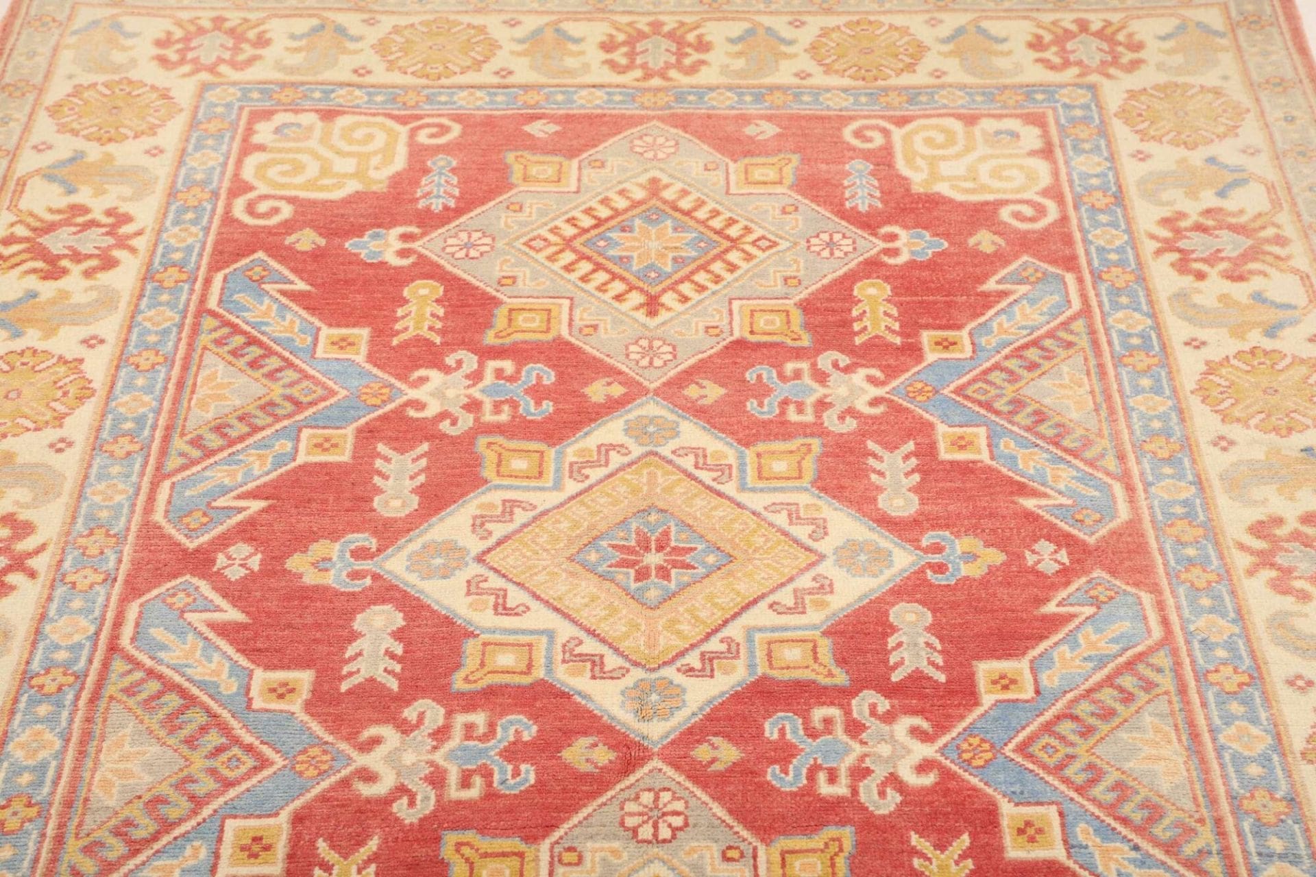 Kazak Orientteppich 153 × 202 cm aus Wolle, handgeknüpft