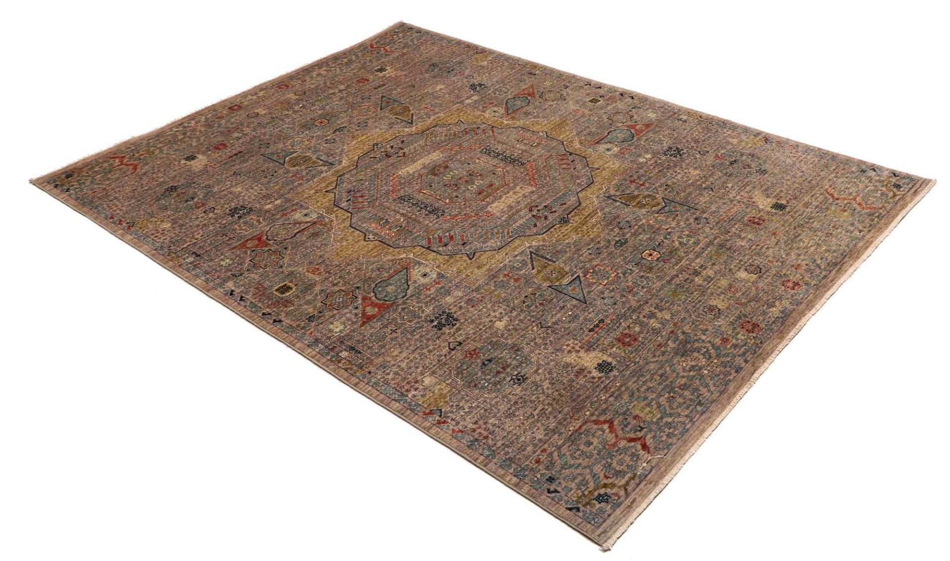 Mamluk Orientteppich 154 × 203 cm aus Wolle, handgeknüpft