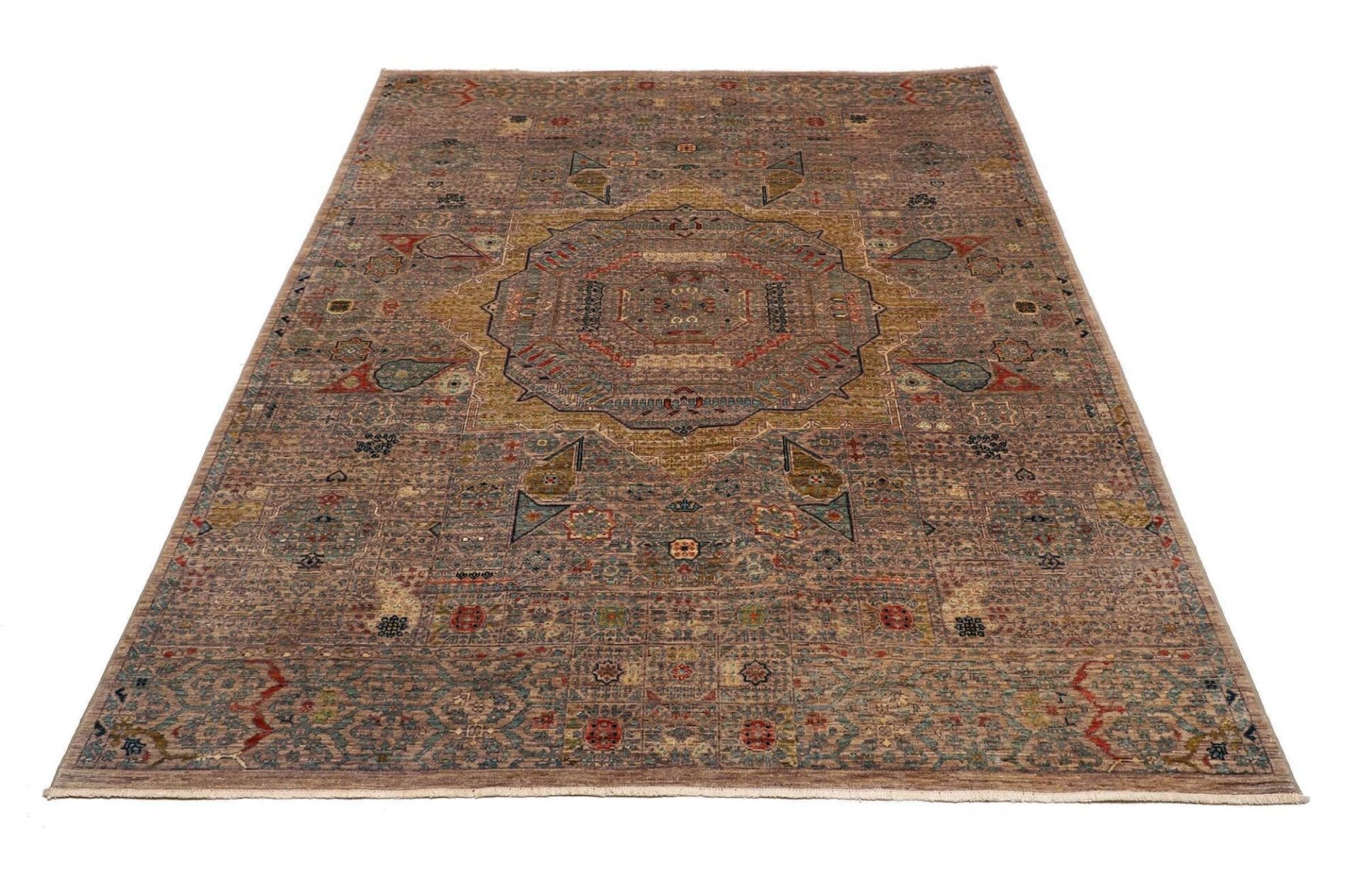 Mamluk Orientteppich 154 × 203 cm aus Wolle, handgeknüpft