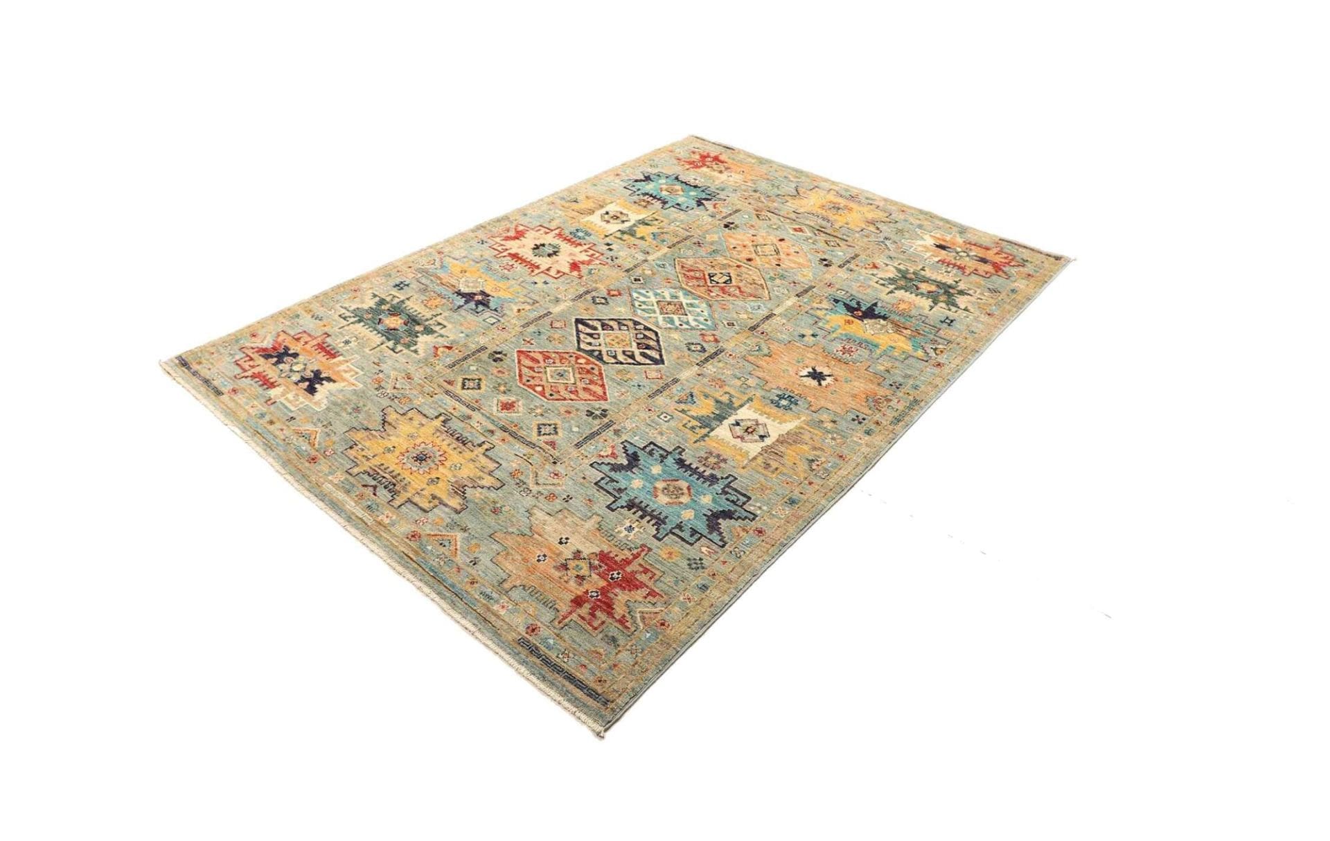 Handgeknüpfter Samarkand Orientteppich, 152 × 206 cm, Wolle