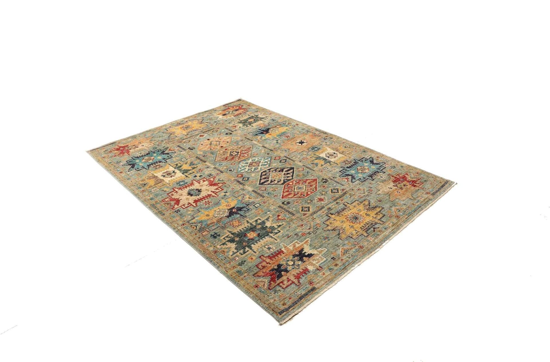 Handgeknüpfter Samarkand Orientteppich, 152 × 206 cm, Wolle