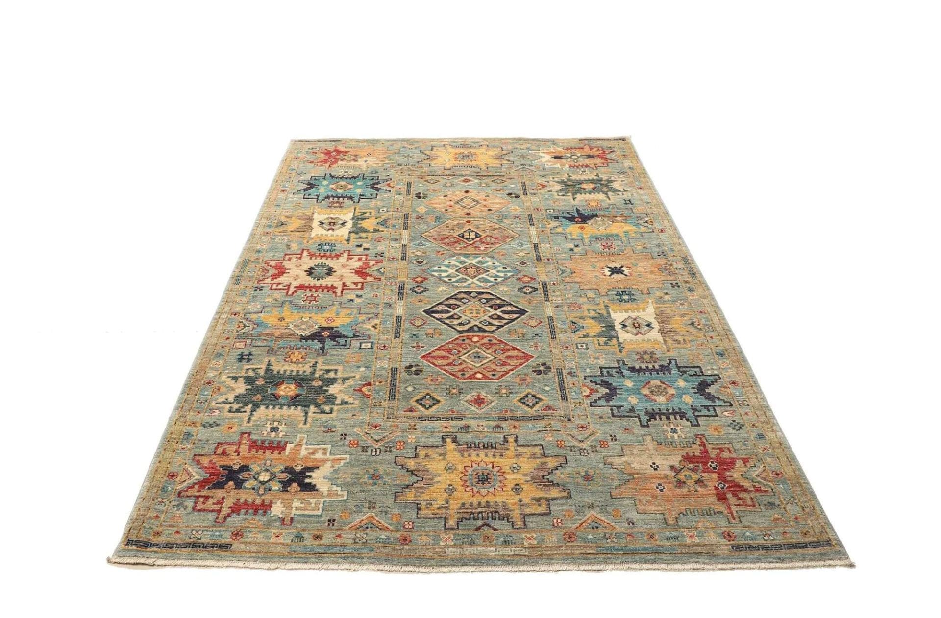 Handgeknüpfter Samarkand Orientteppich, 152 × 206 cm, Wolle