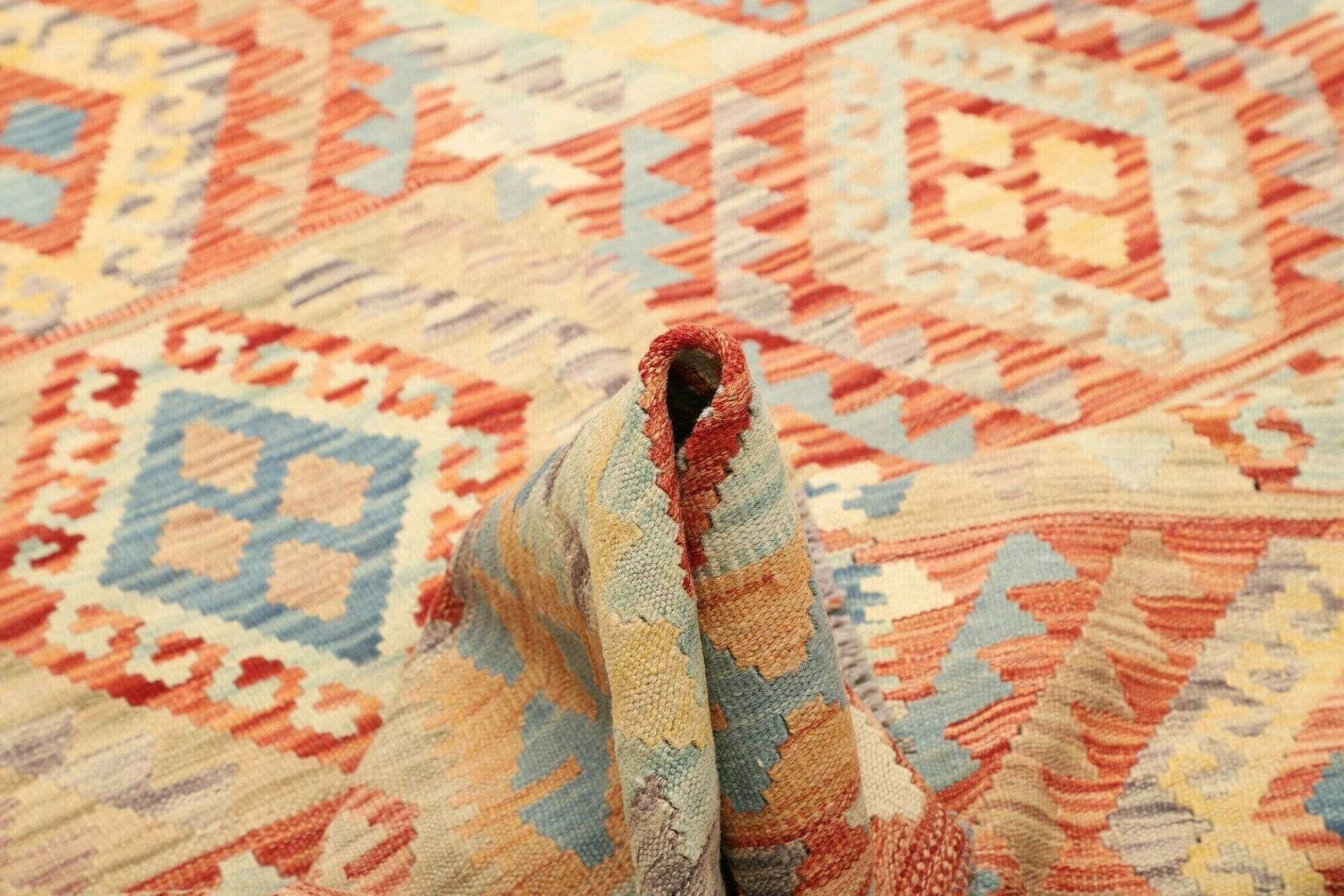 Kelim 152 × 196 cm aus Wolle, handgewebt